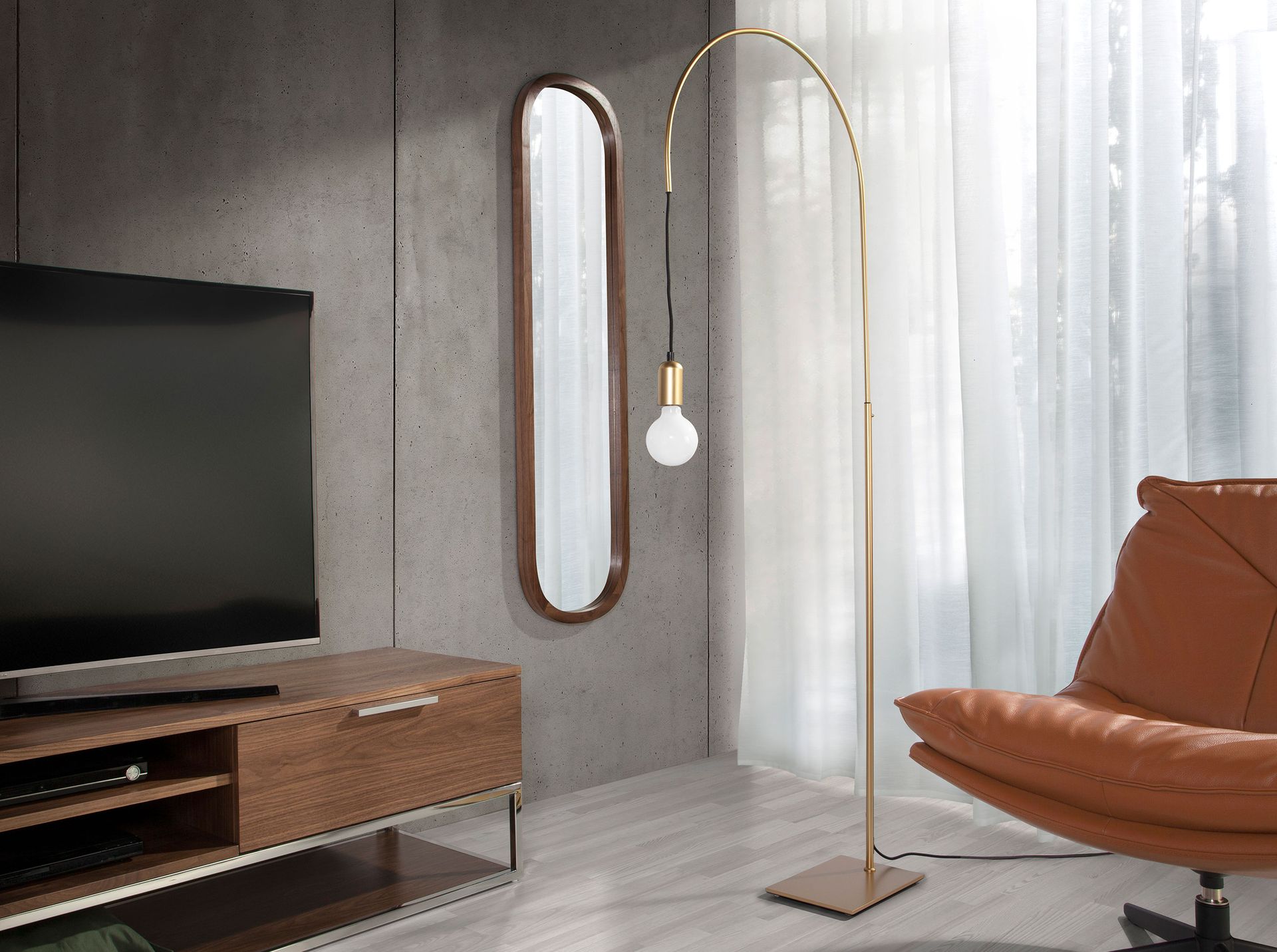 Espejo pared ovalado nogal Espejo pared ovalado nogal