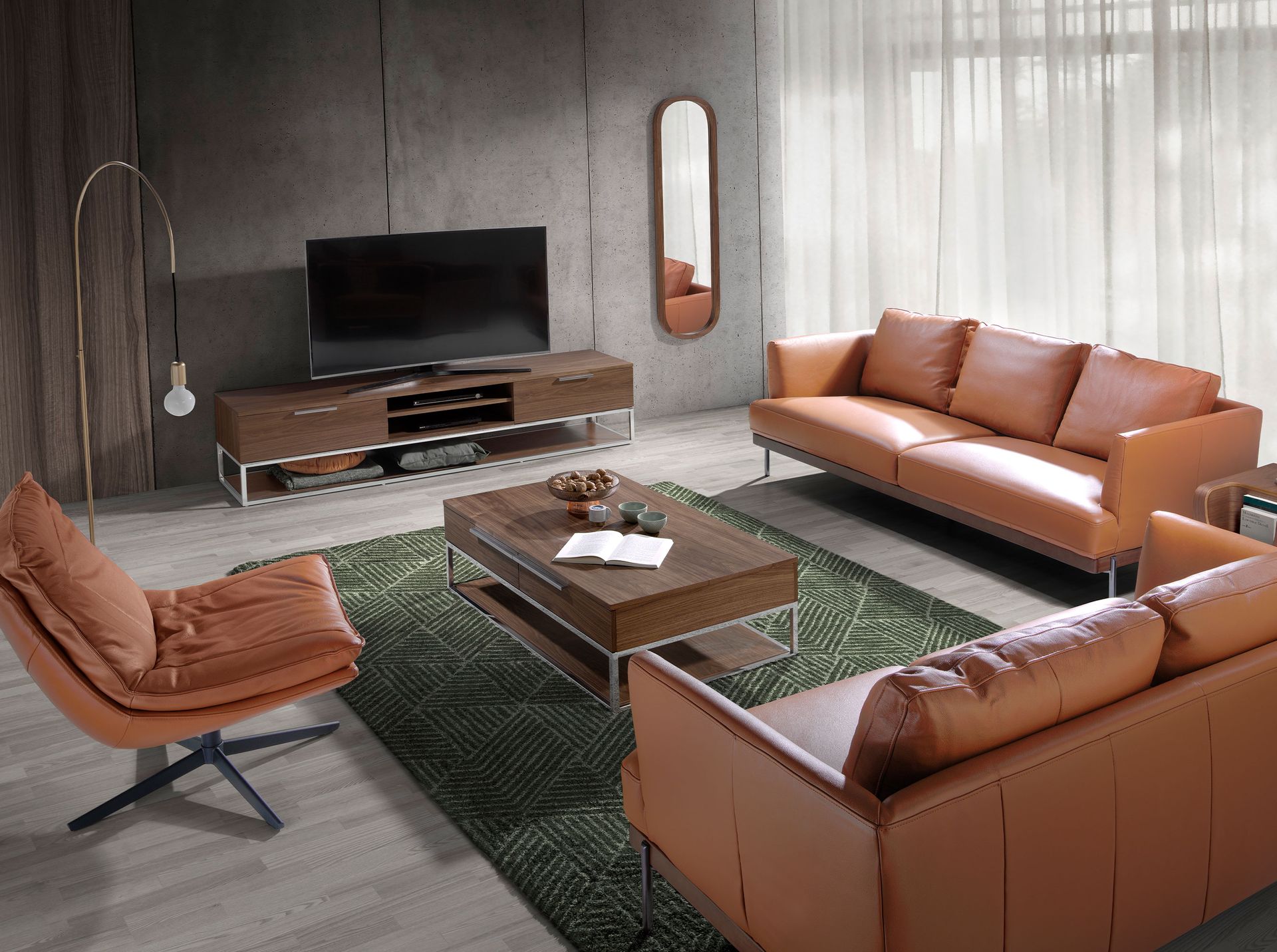 Espejo pared ovalado nogal Espejo pared ovalado nogal