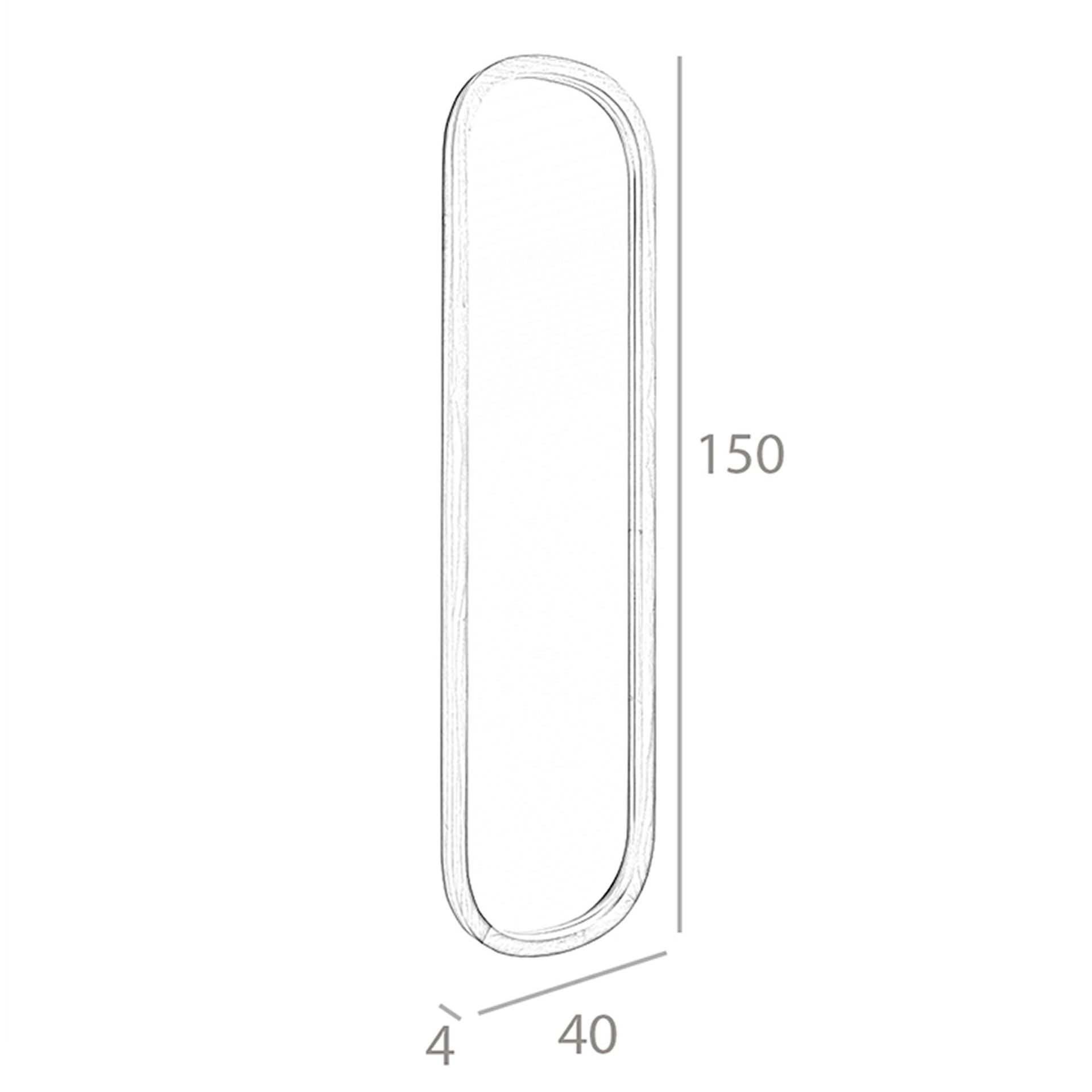 Espejo pared ovalado nogal Espejo pared ovalado nogal