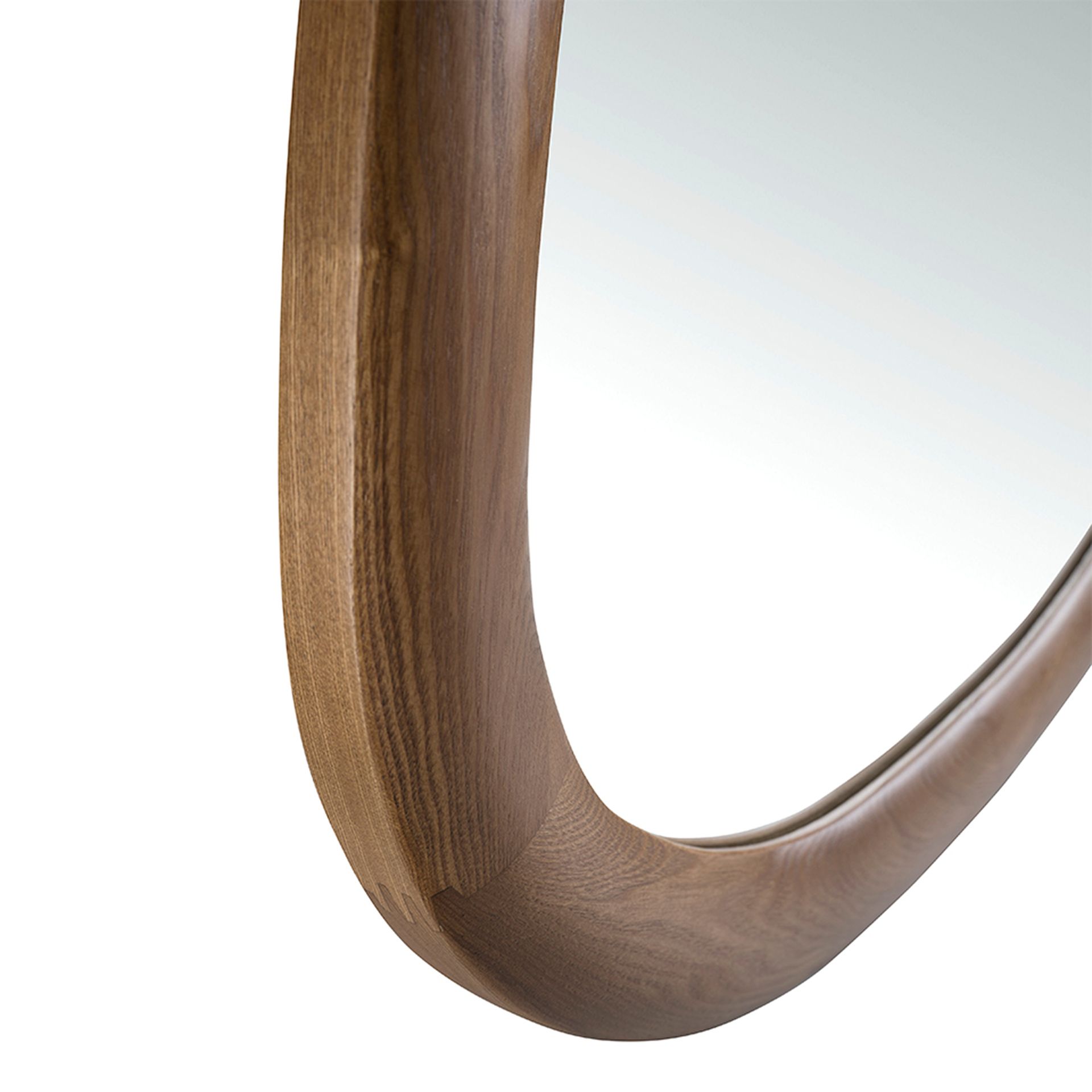 Espejo pared forma orgánica nogal Espejo pared forma orgánica nogal