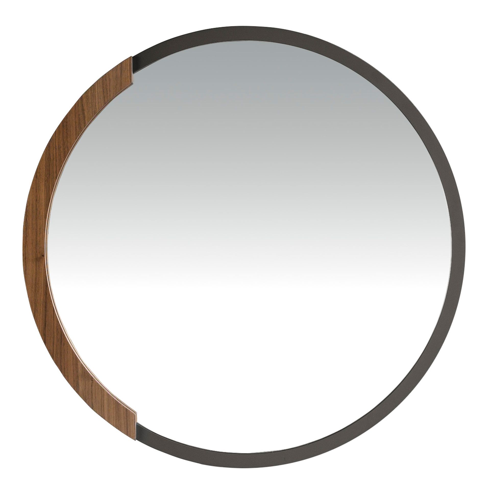 Espejo pared redondo acero negro Espejo pared redondo acero negro