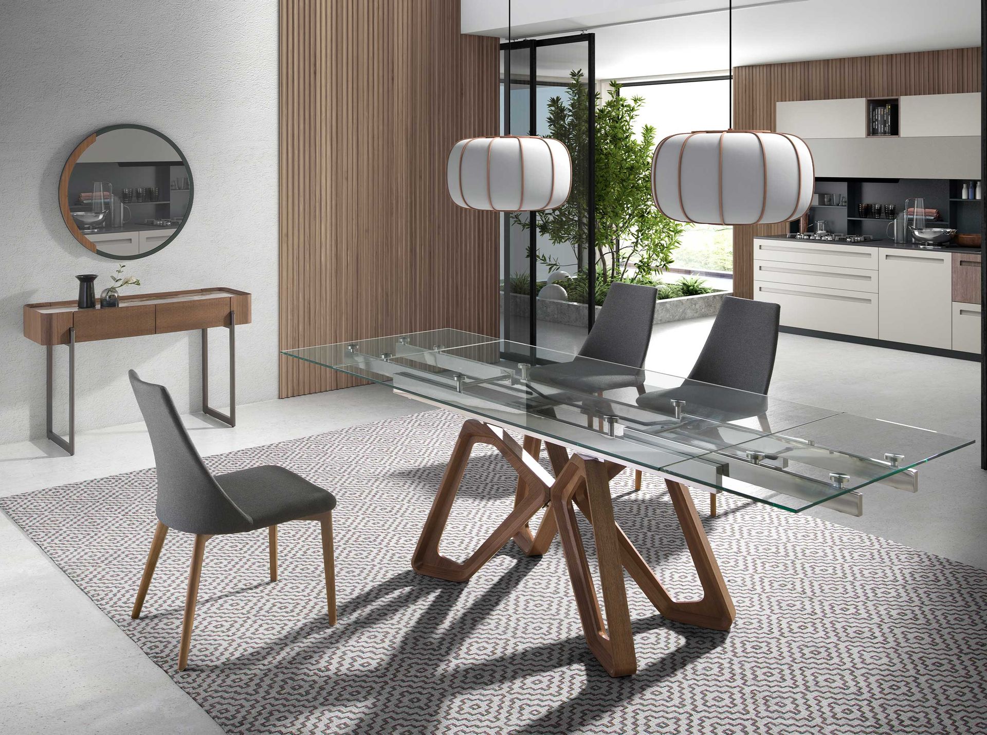 Espejo pared redondo acero negro Espejo pared redondo acero negro