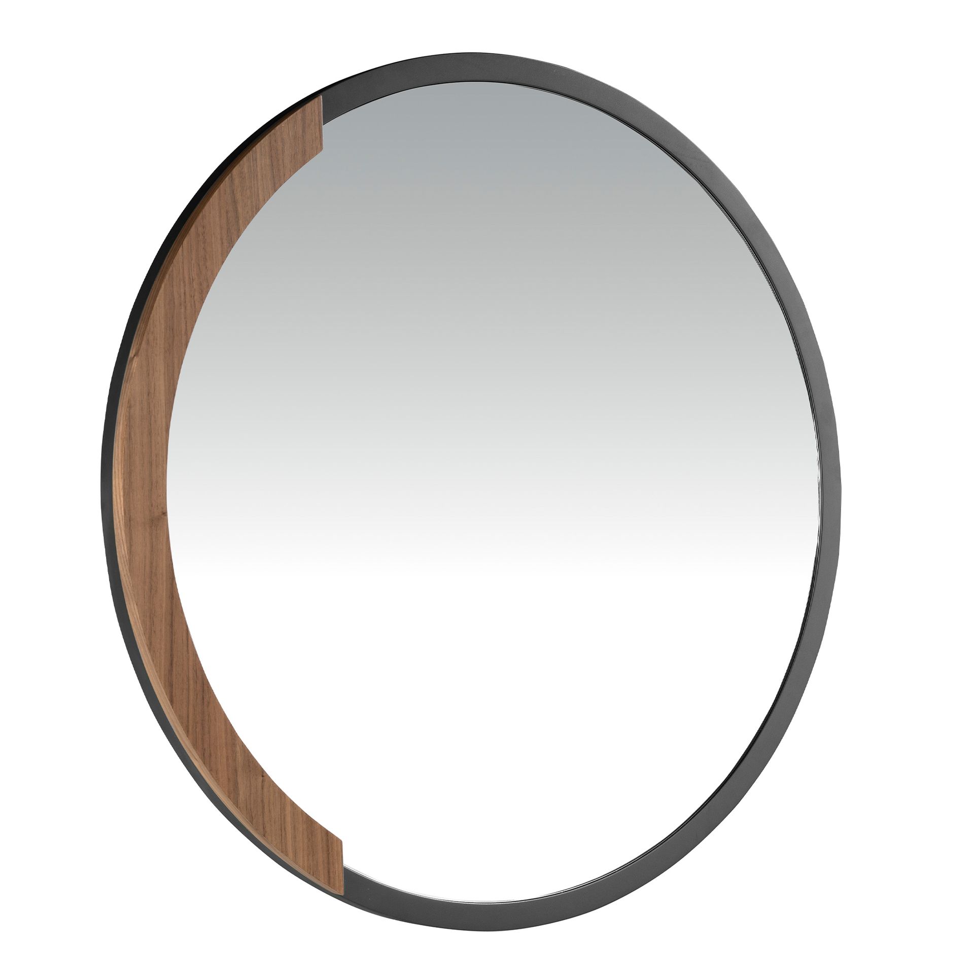 Espejo pared redondo acero negro Espejo pared redondo acero negro