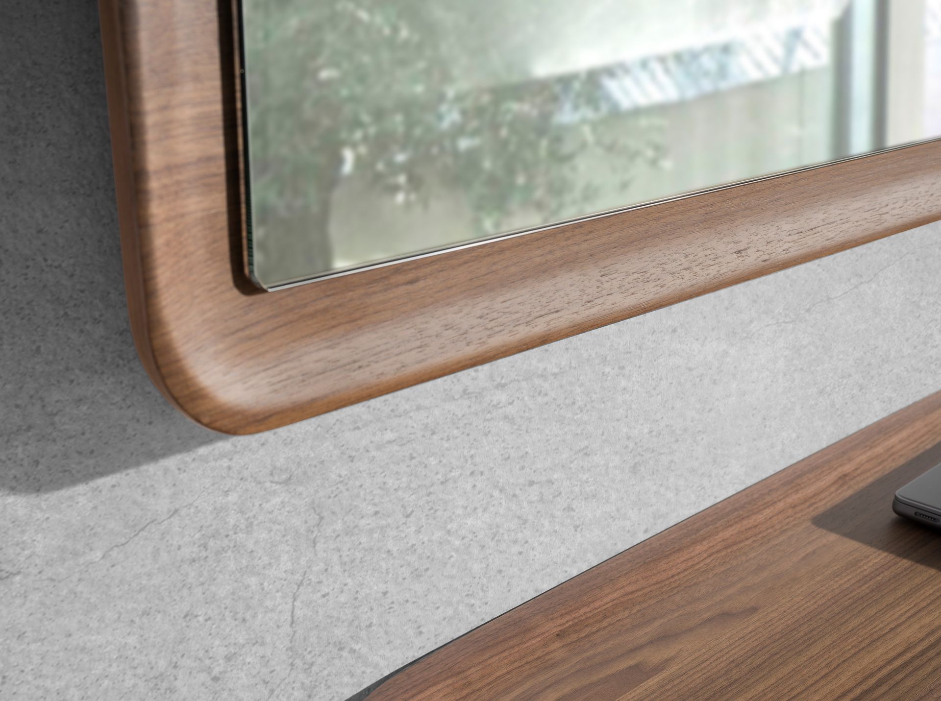 Espejo pared rectangular nogal Espejo pared rectangular nogal