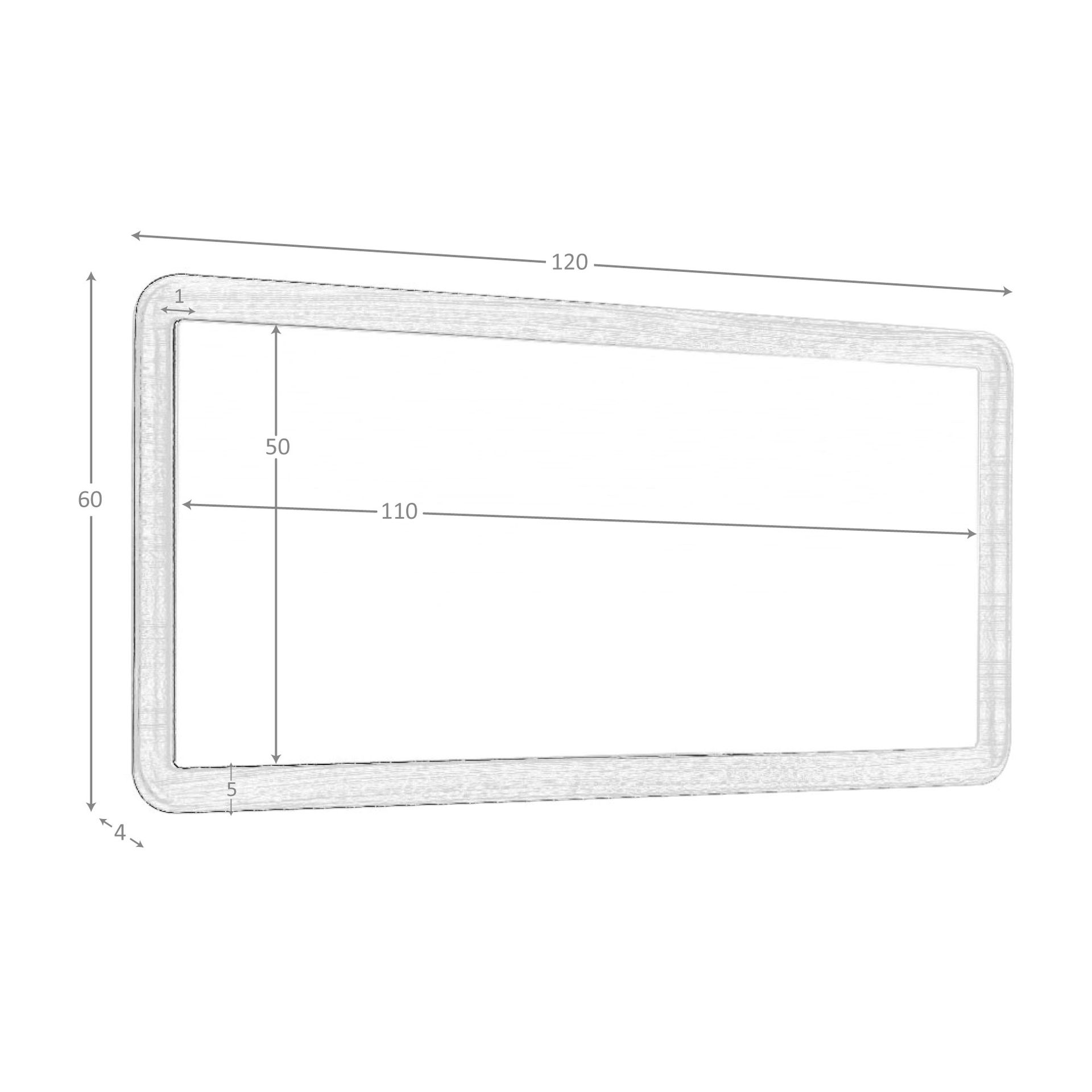 Espejo pared rectangular nogal Espejo pared rectangular nogal