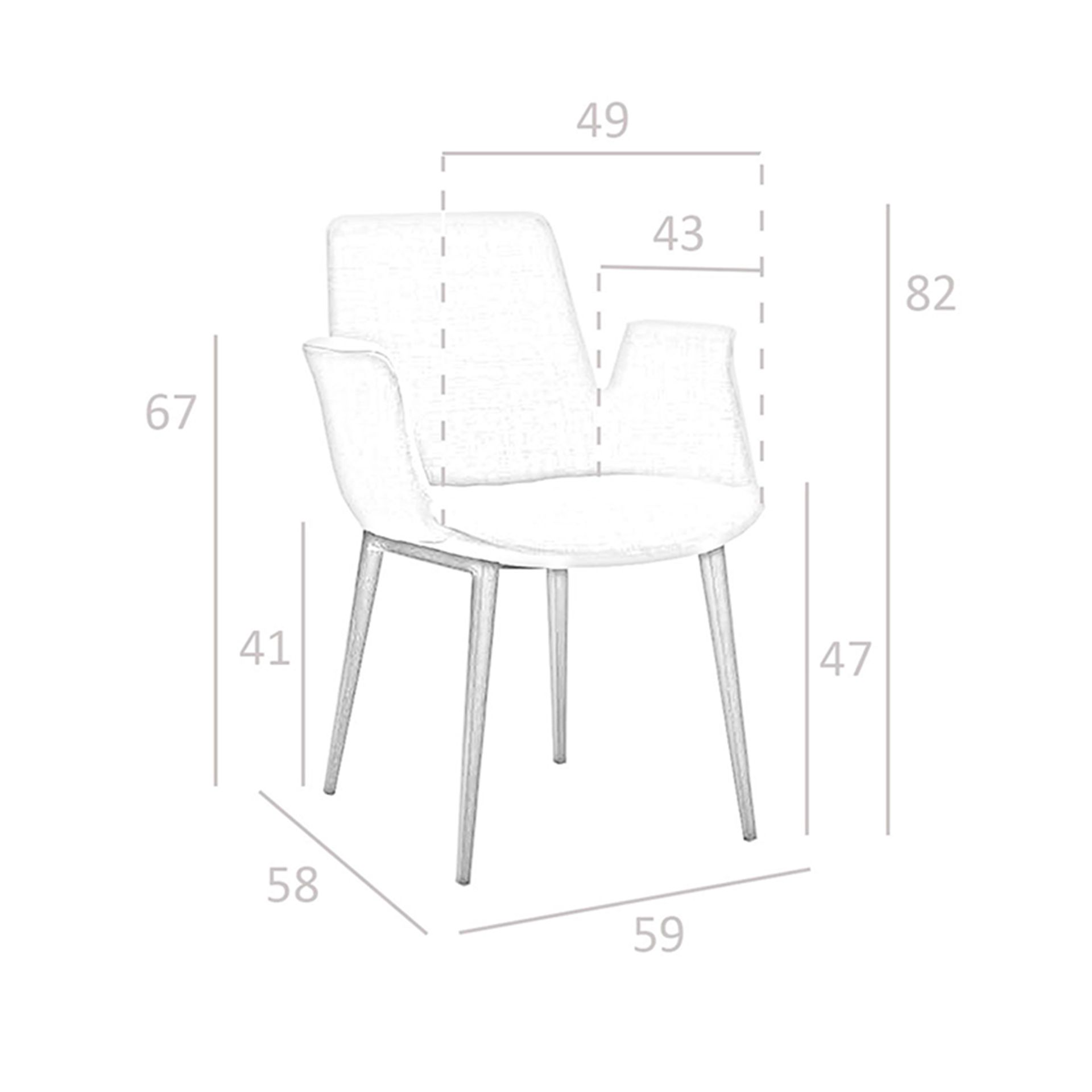 Silla tela gris Silla tela gris