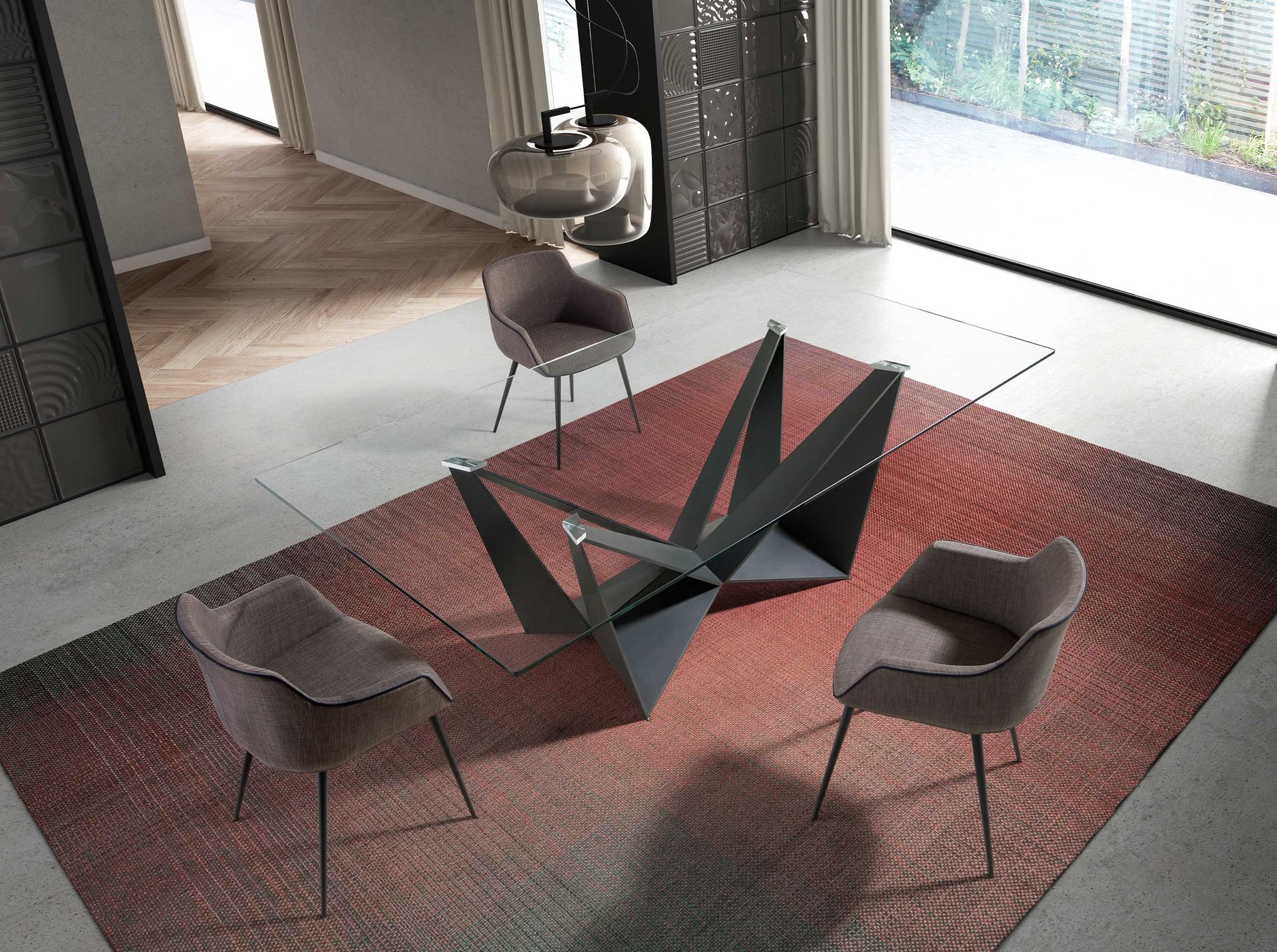 Silla tela gris oscuro Silla tela gris oscuro