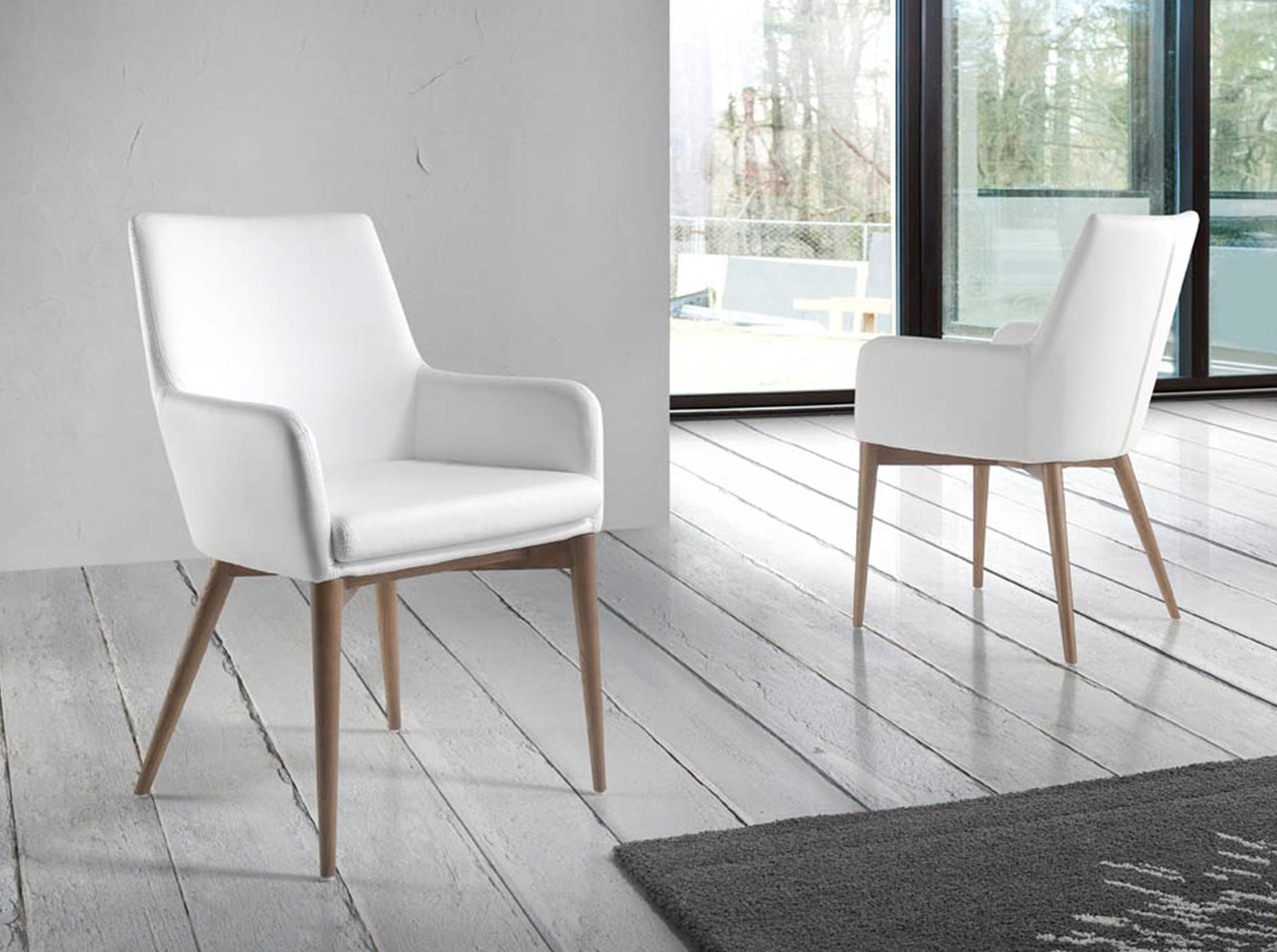 Silla polipiel blanco Silla polipiel blanco