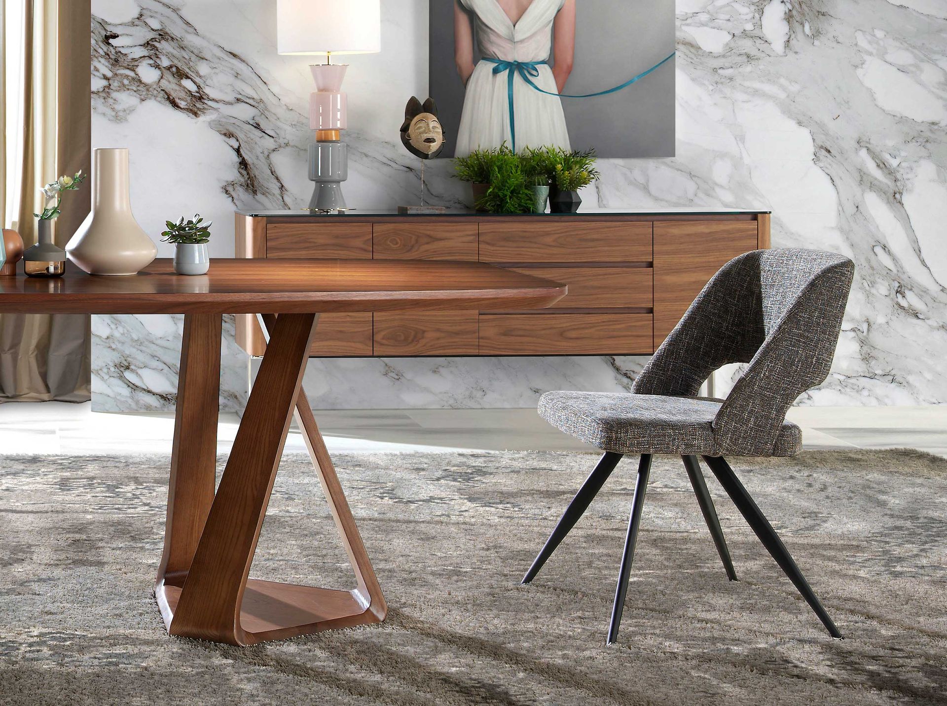 Silla tela gris Silla tela gris