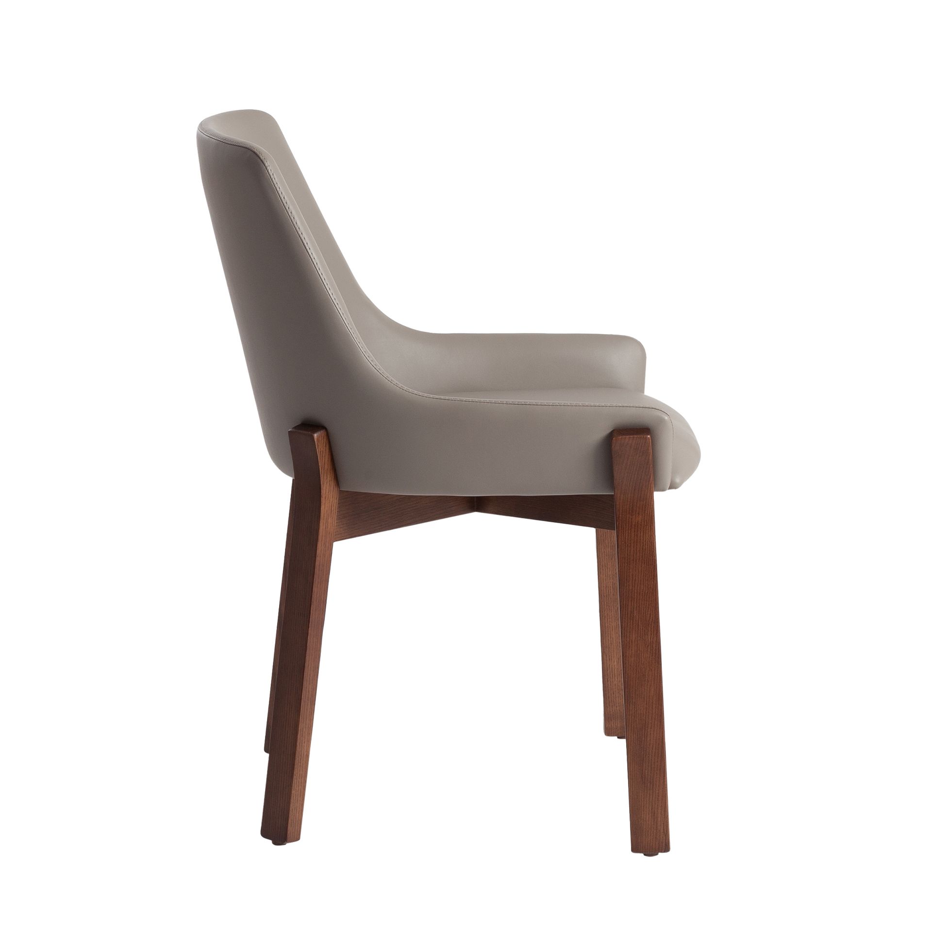 Silla polipiel visón oscuro Silla polipiel visón oscuro