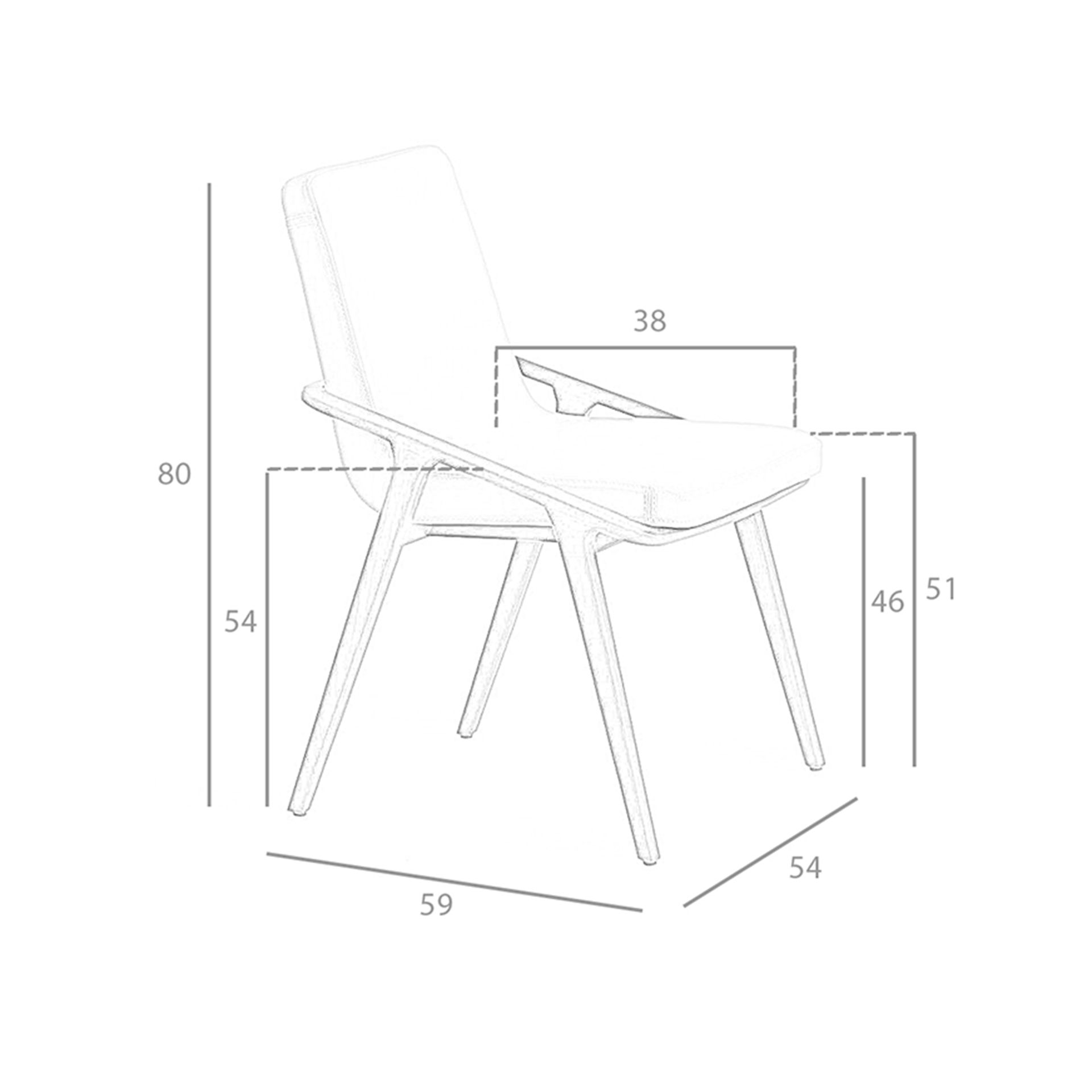 Silla polipiel visón Silla polipiel visón