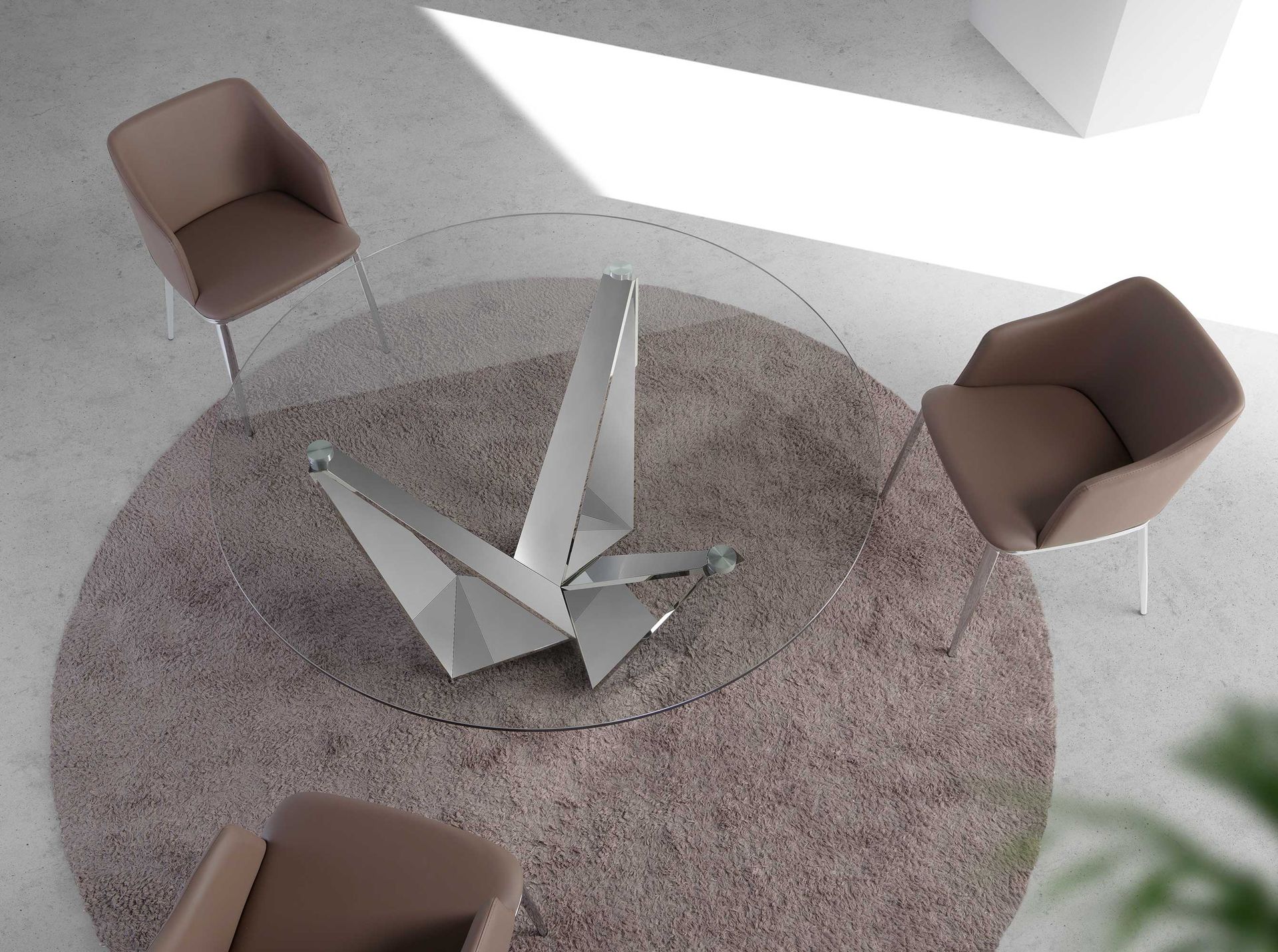 Silla polipiel marrón Silla polipiel marrón