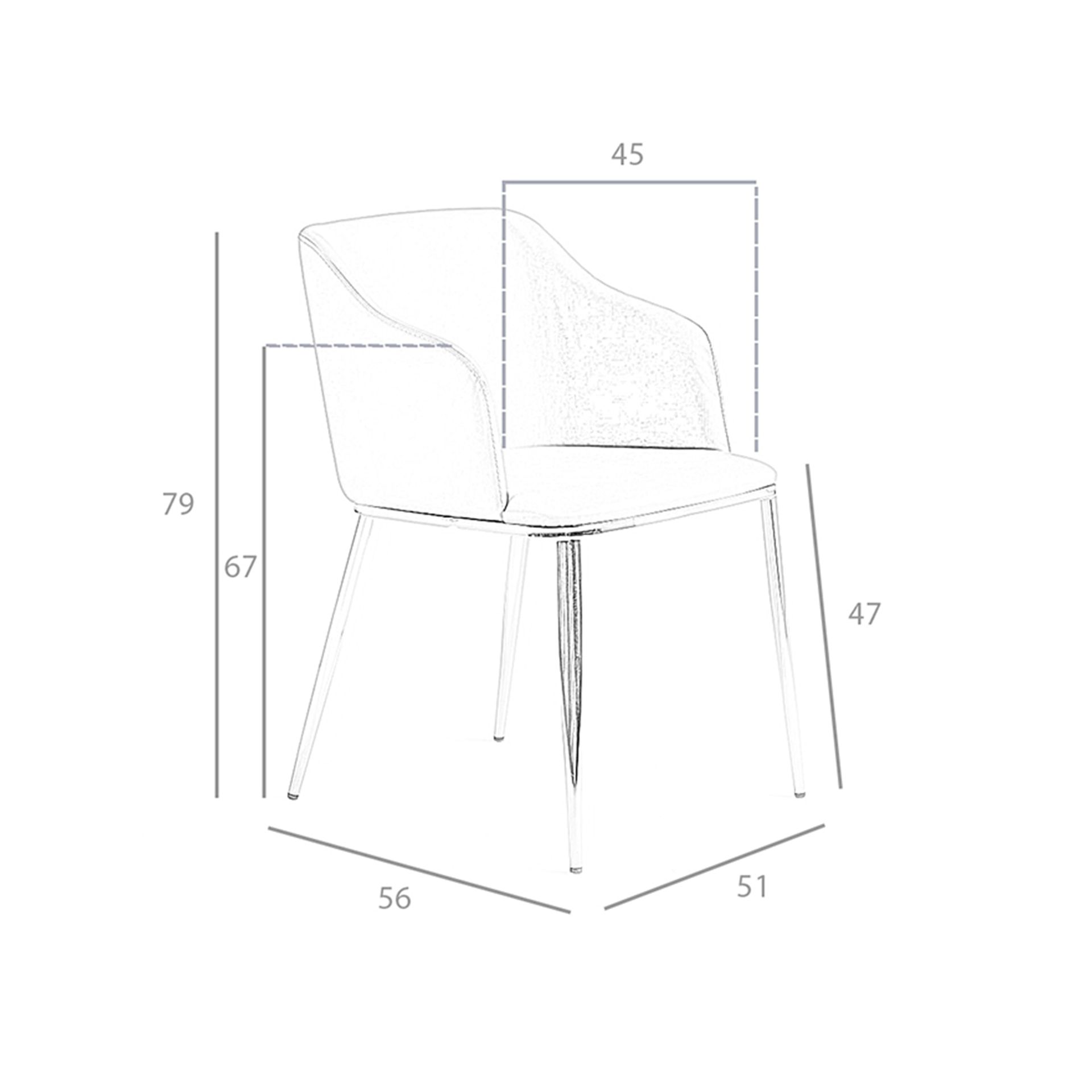 Silla polipiel marrón Silla polipiel marrón