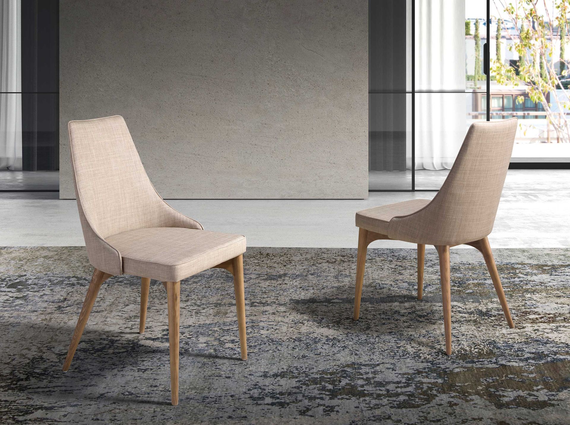 Silla tela marrón Silla tela marrón