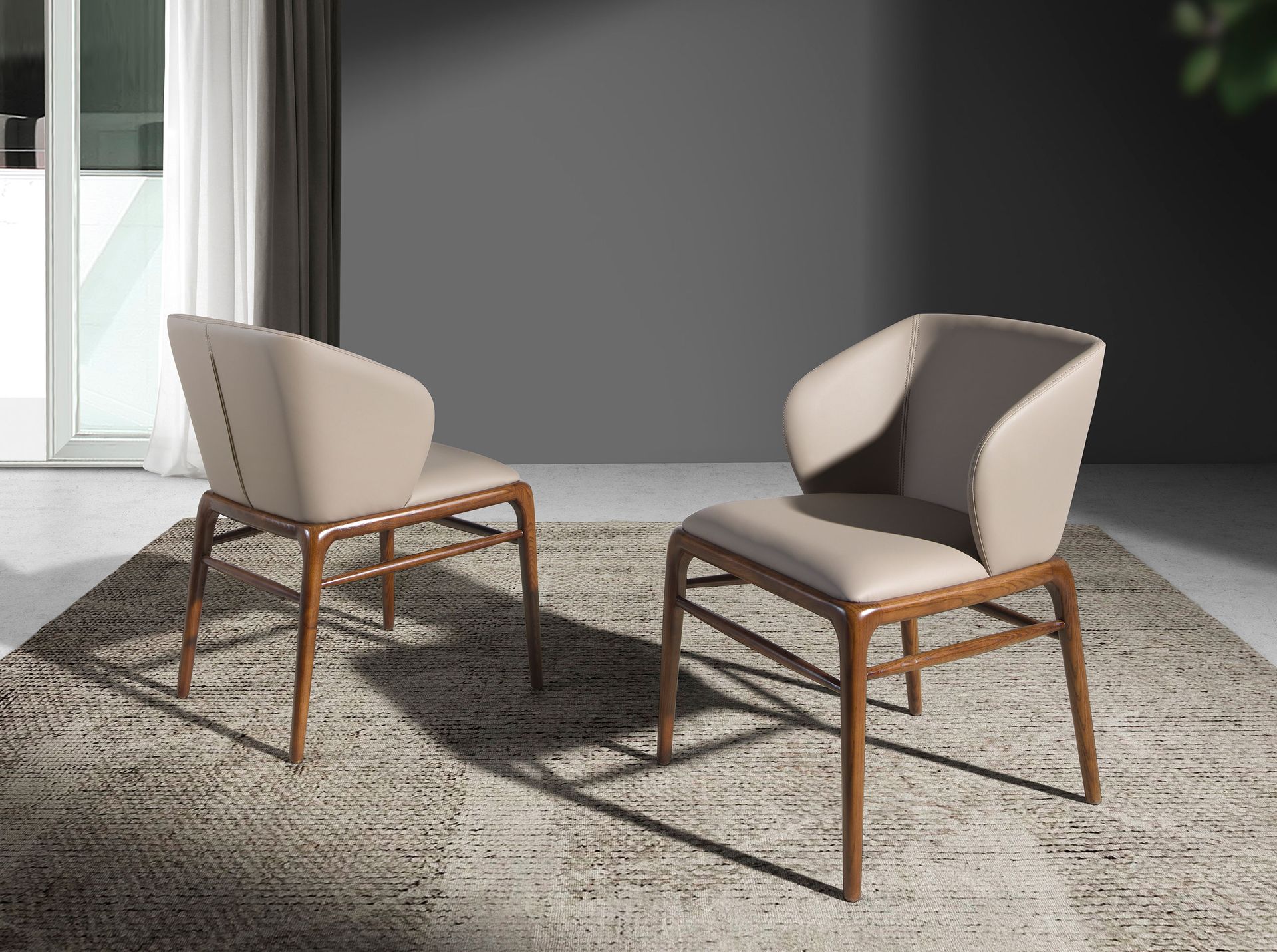 Silla polipiel visón oscuro Silla polipiel visón oscuro