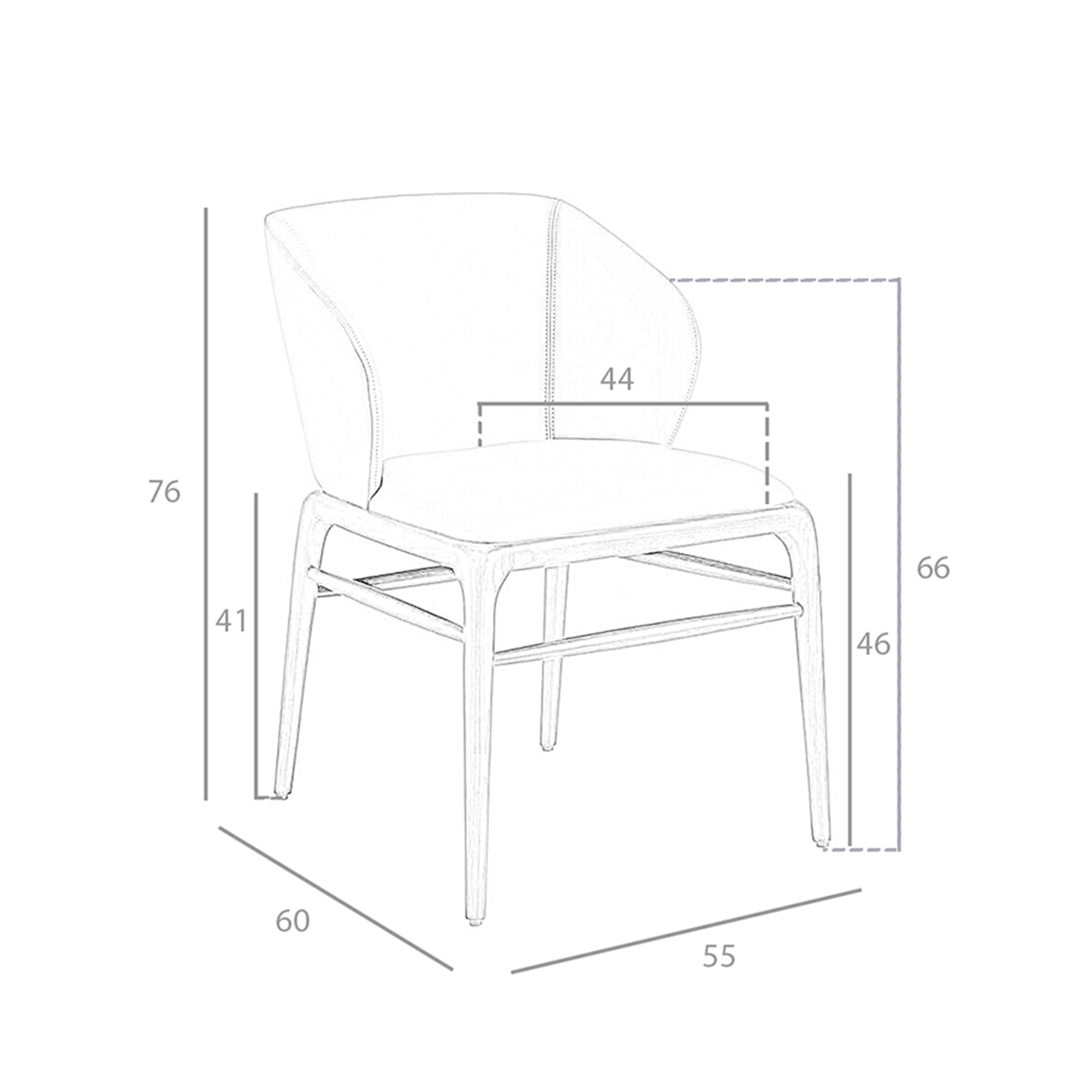 Silla polipiel visón oscuro Silla polipiel visón oscuro