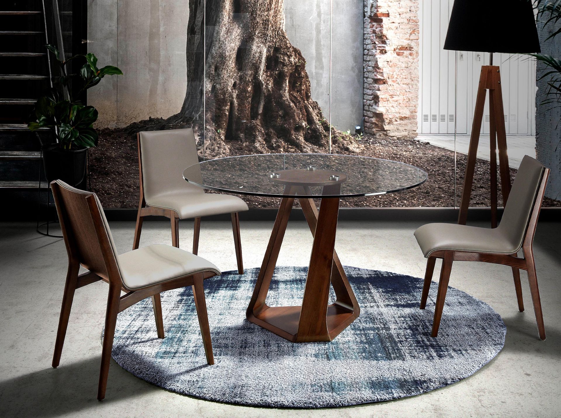 Silla polipiel visón oscuro Silla polipiel visón oscuro