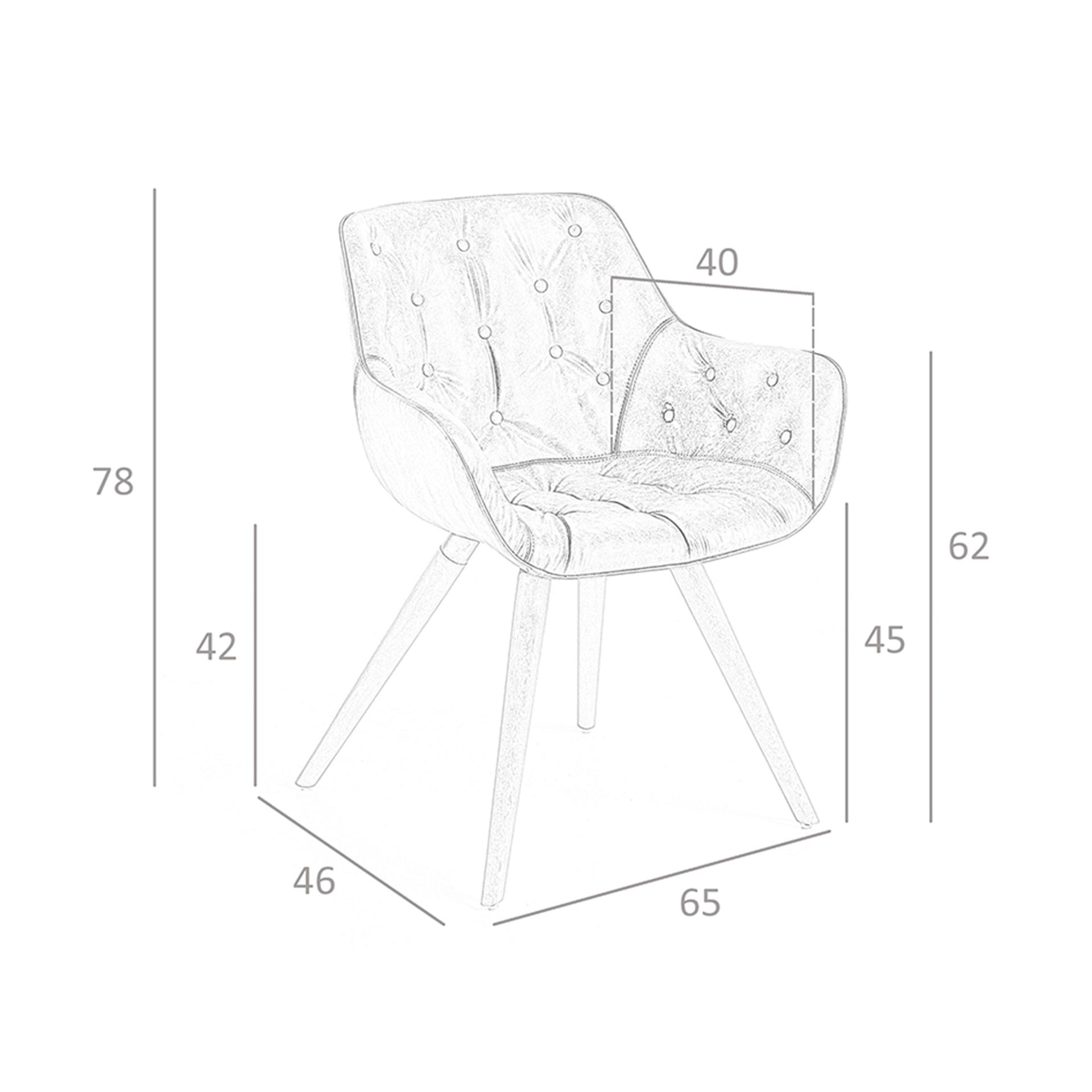 Silla polipiel marrón chocolate Silla polipiel marrón chocolate