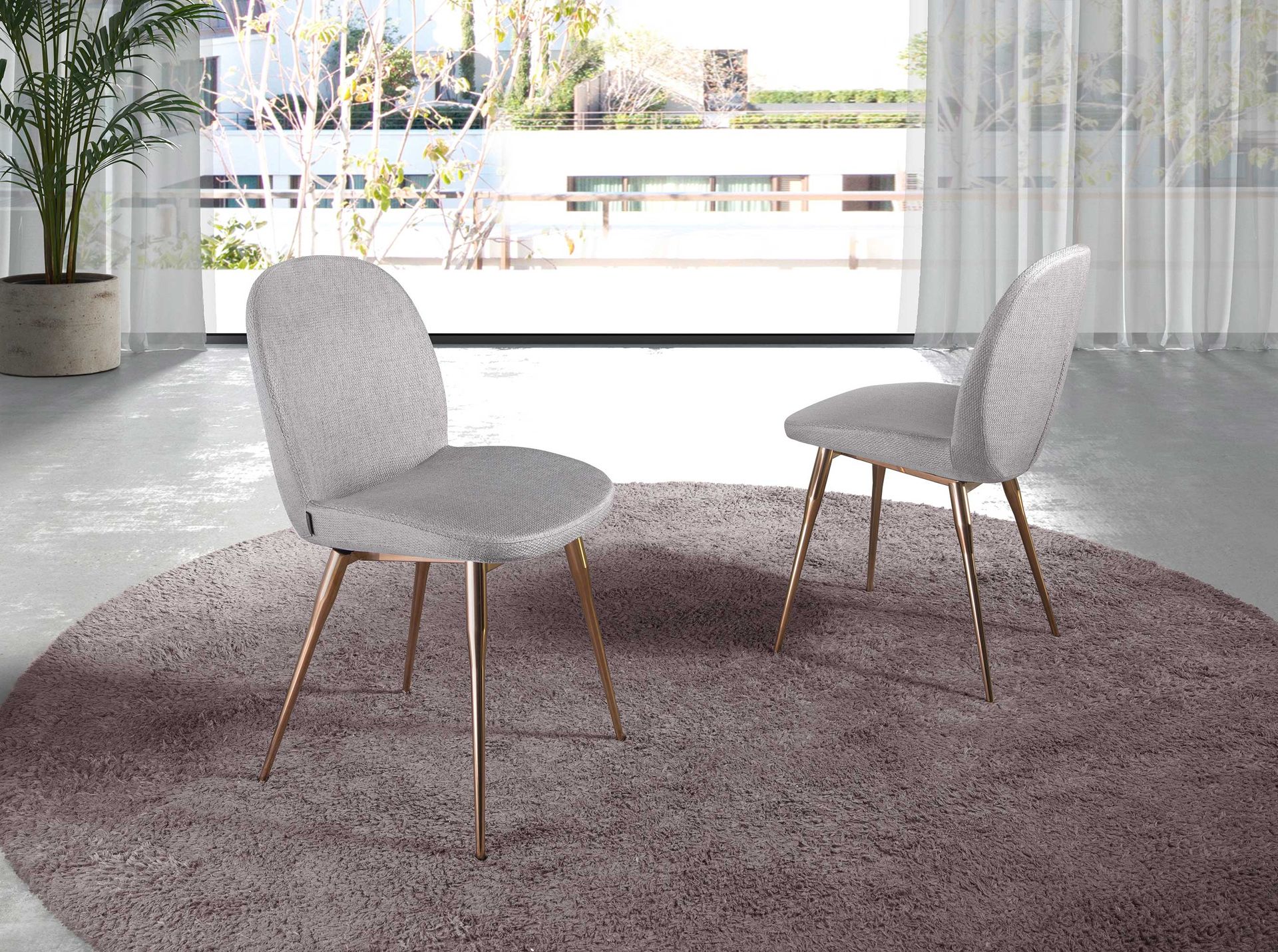 Silla tela gris Silla tela gris