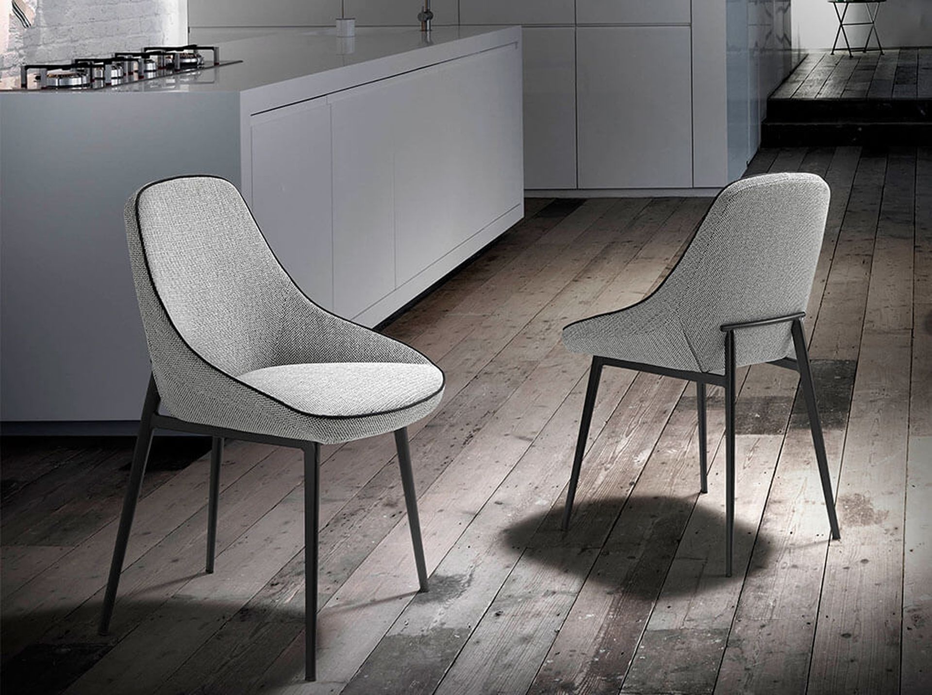 Silla tela gris Silla tela gris