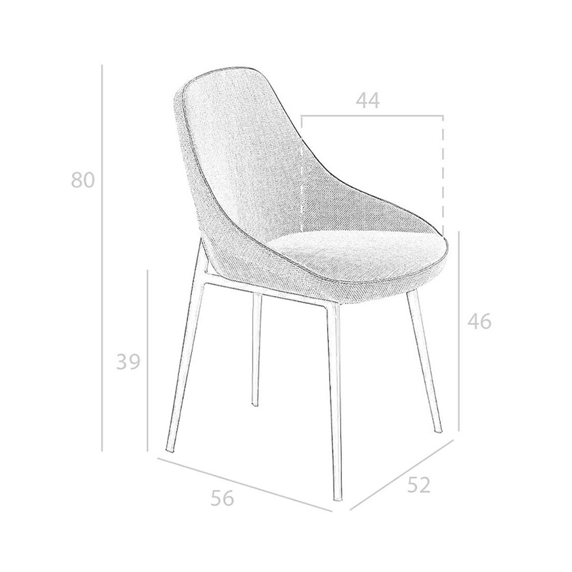 Silla tela gris Silla tela gris