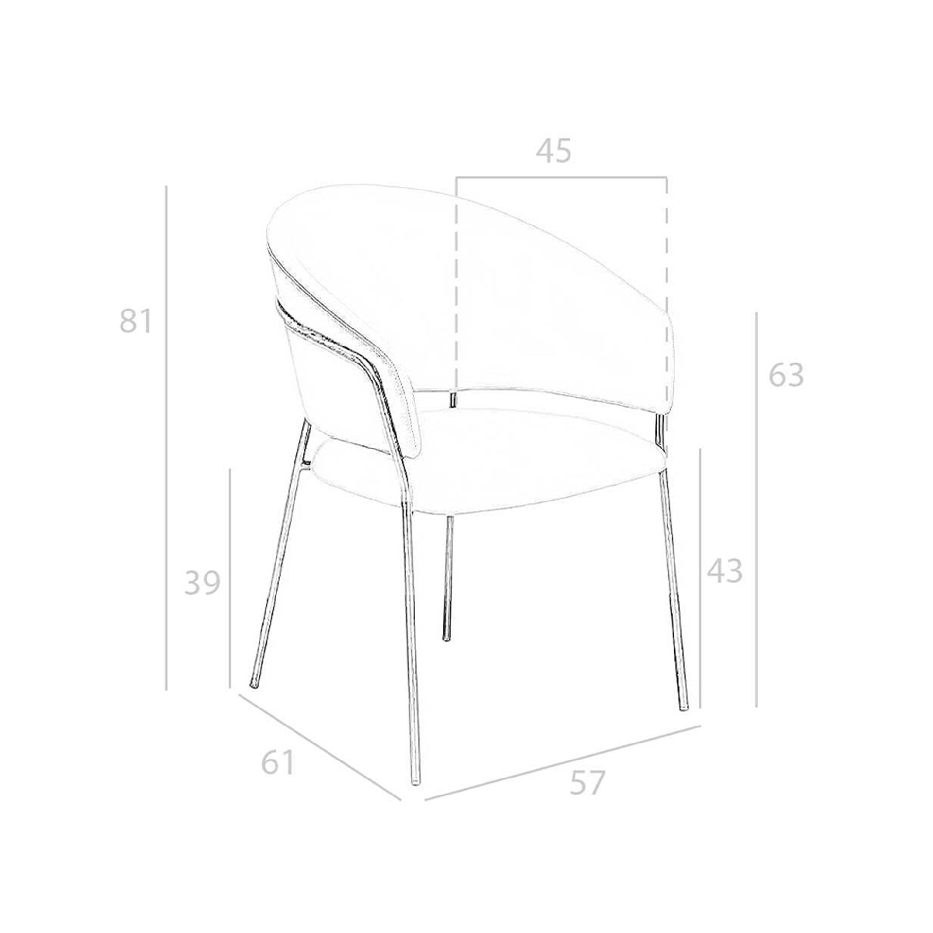 Silla polipiel visón oscuro Silla polipiel visón oscuro