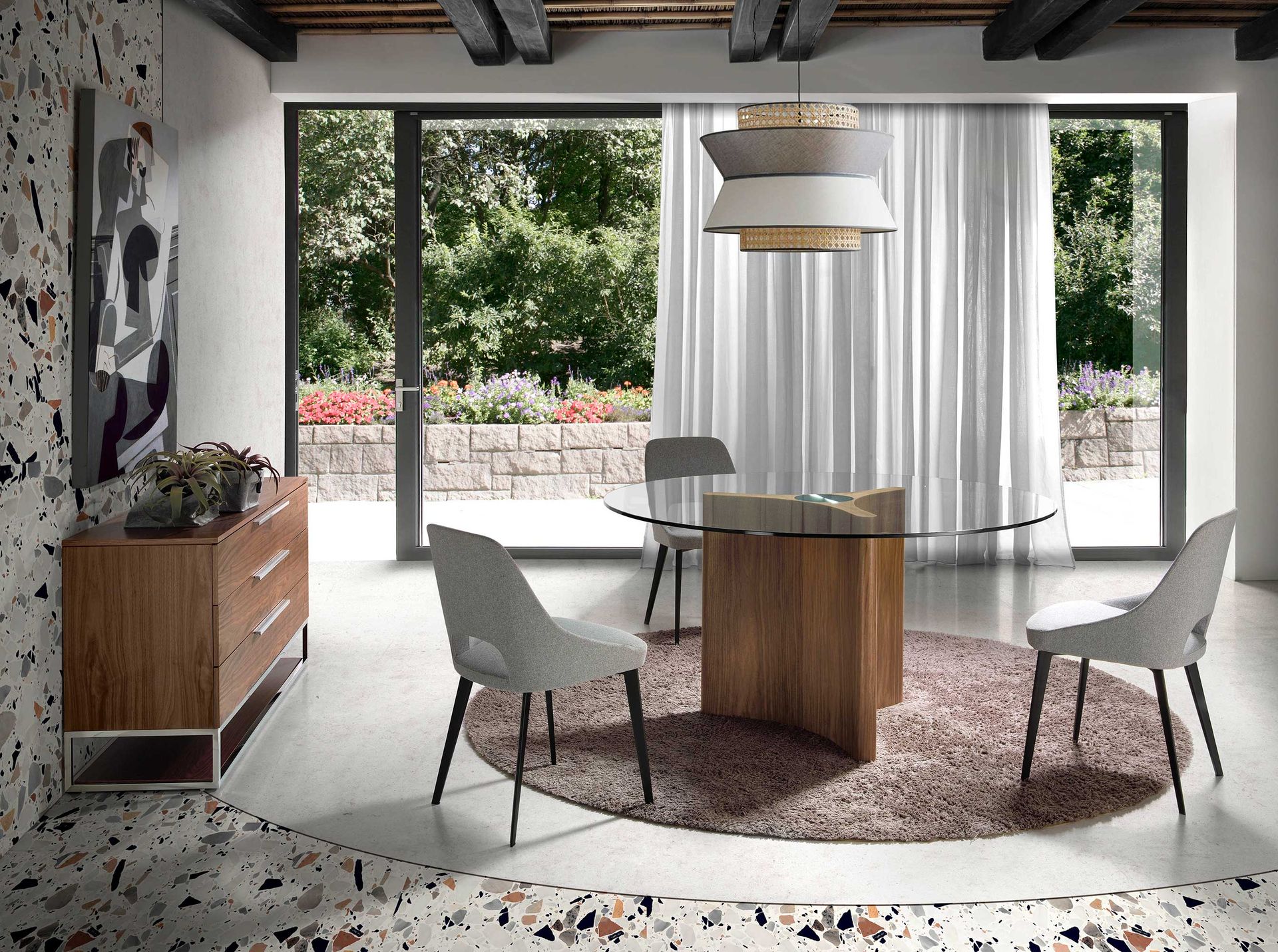 Silla tela gris Silla tela gris