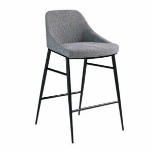 Taburete tela gris