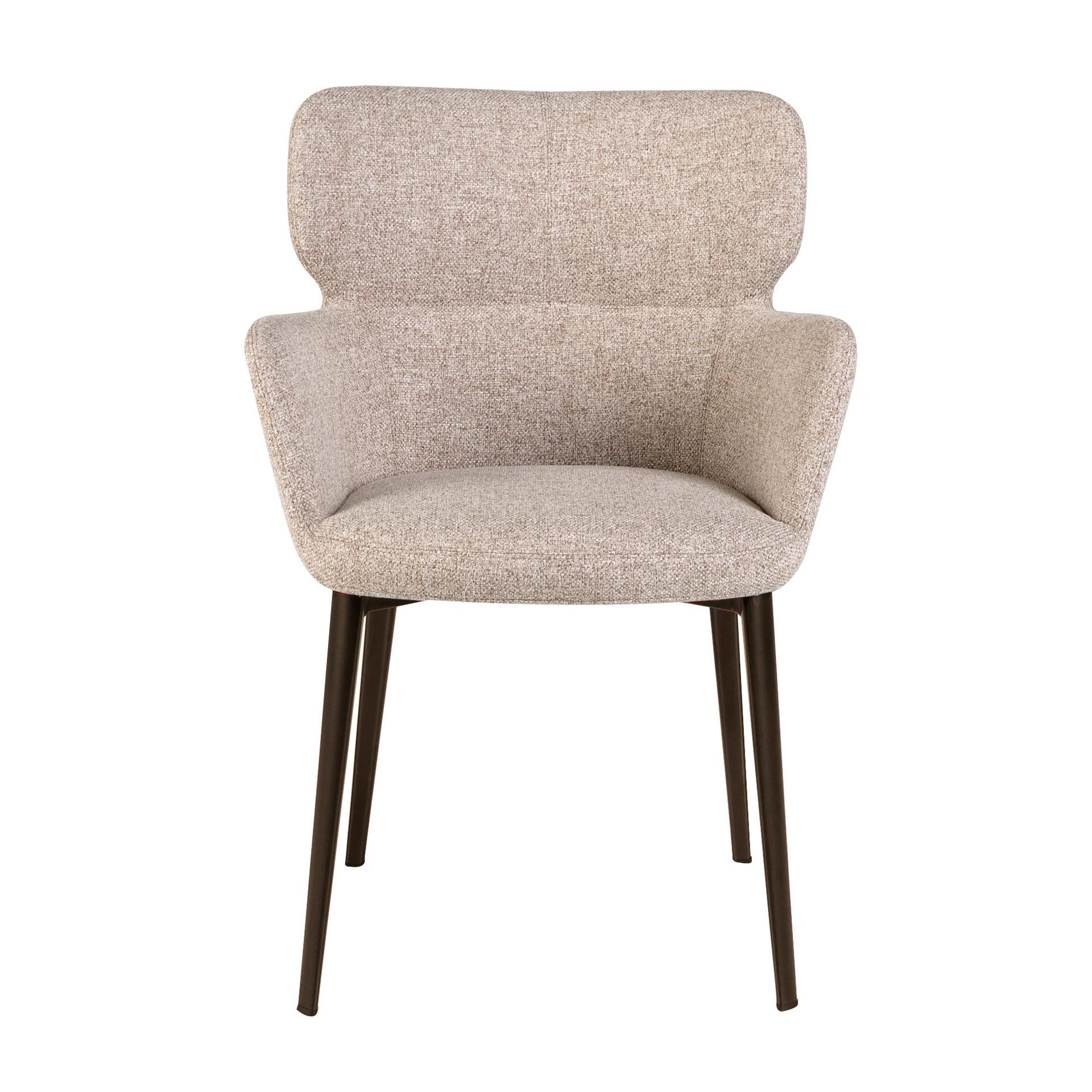 Silla tela marrón jaspeada Silla tela marrón jaspeada