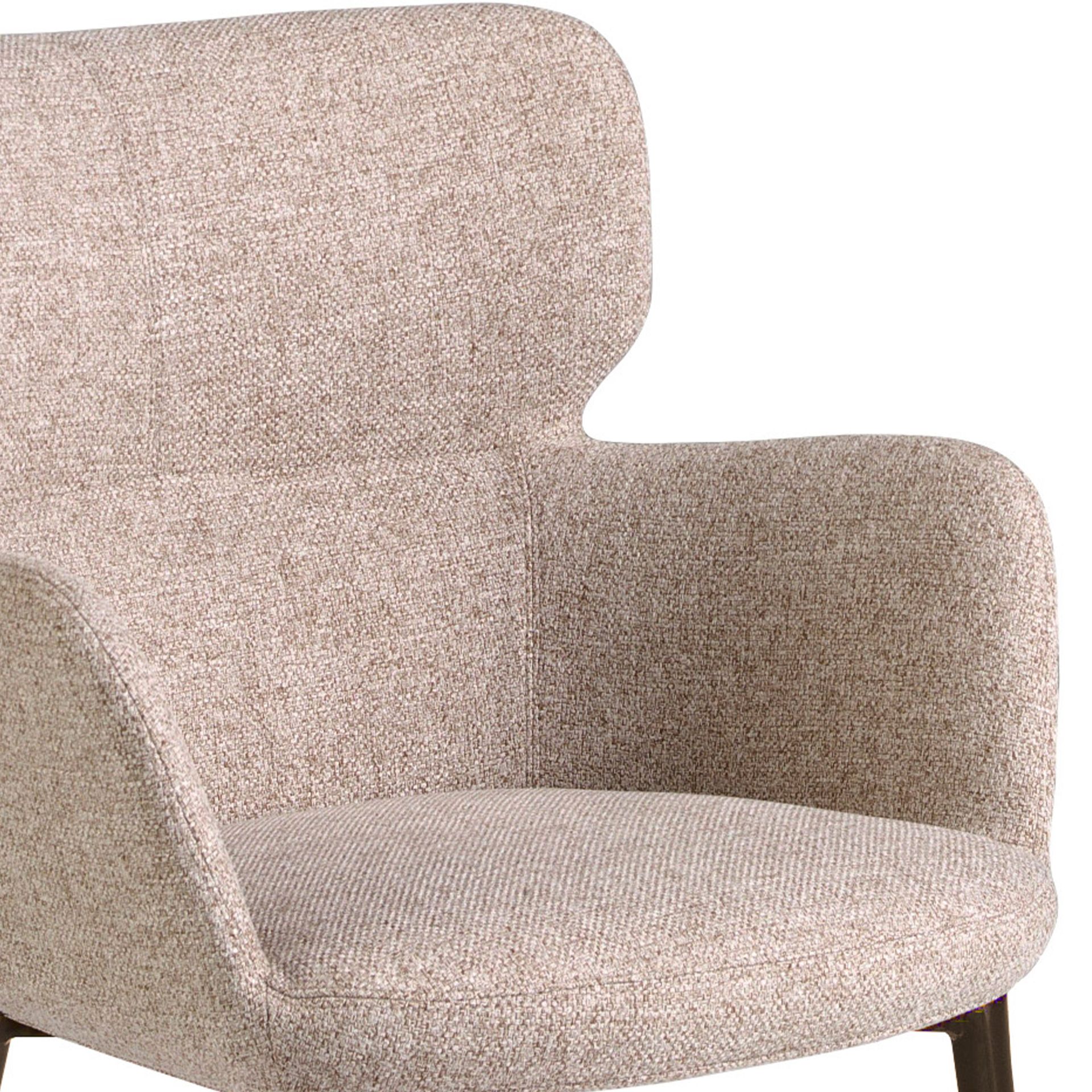 Silla tela marrón jaspeada Silla tela marrón jaspeada