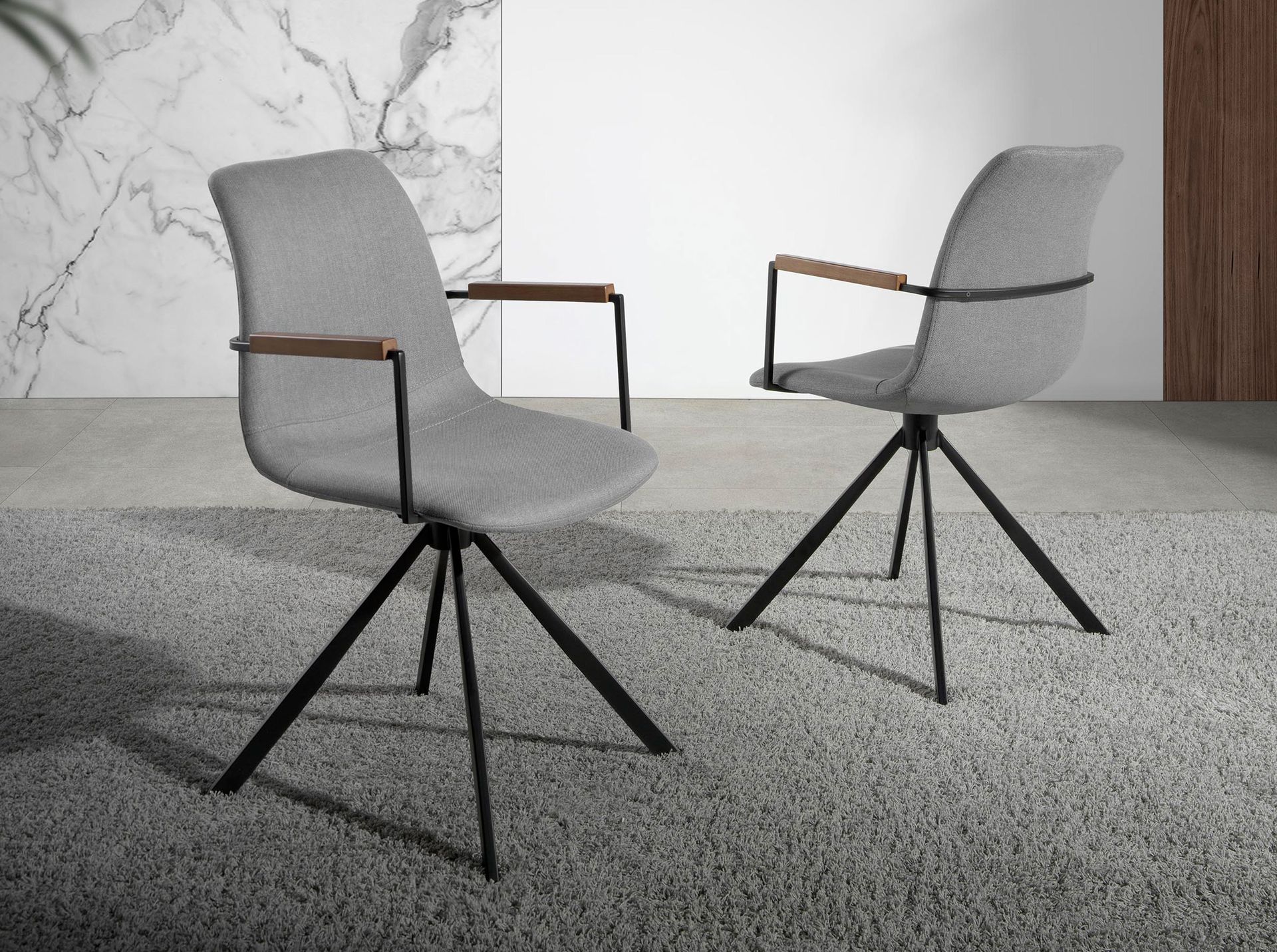 Silla giratoria tela gris oscuro Silla giratoria tela gris oscuro