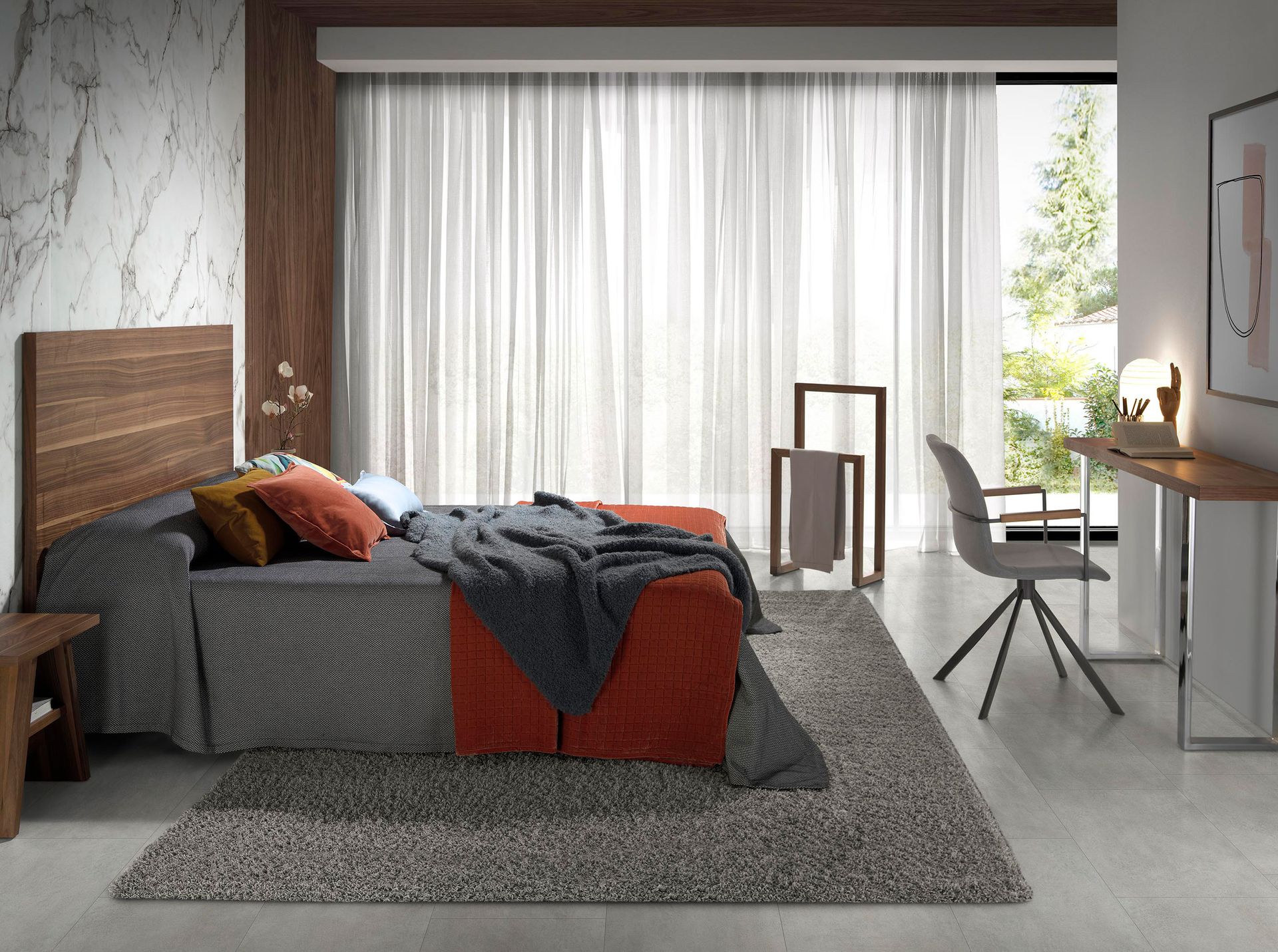 Silla giratoria tela gris oscuro Silla giratoria tela gris oscuro