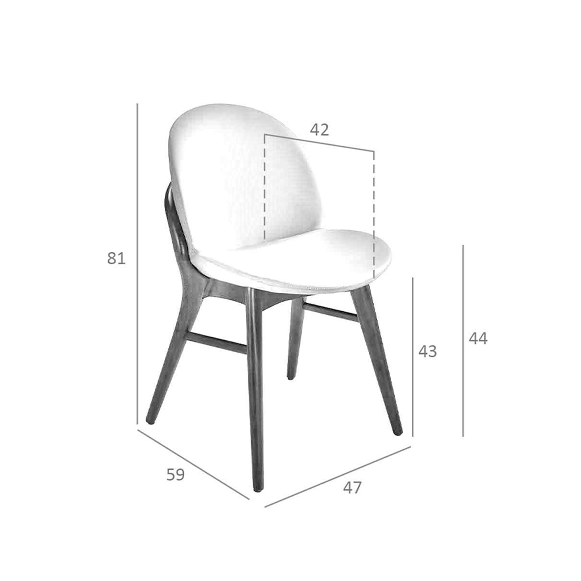 Silla polipiel visón oscuro Silla polipiel visón oscuro
