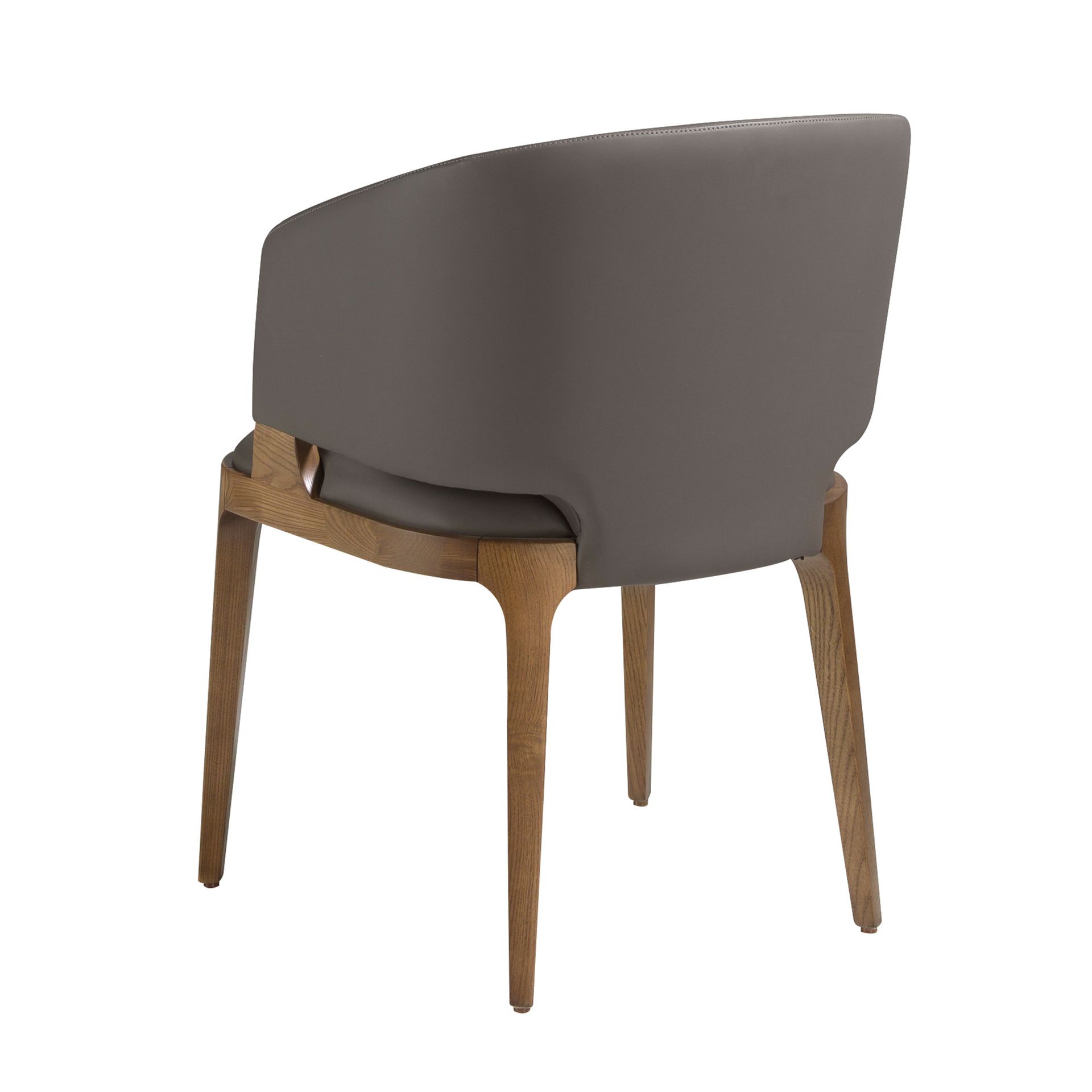 Silla polipiel visón oscuro Silla polipiel visón oscuro