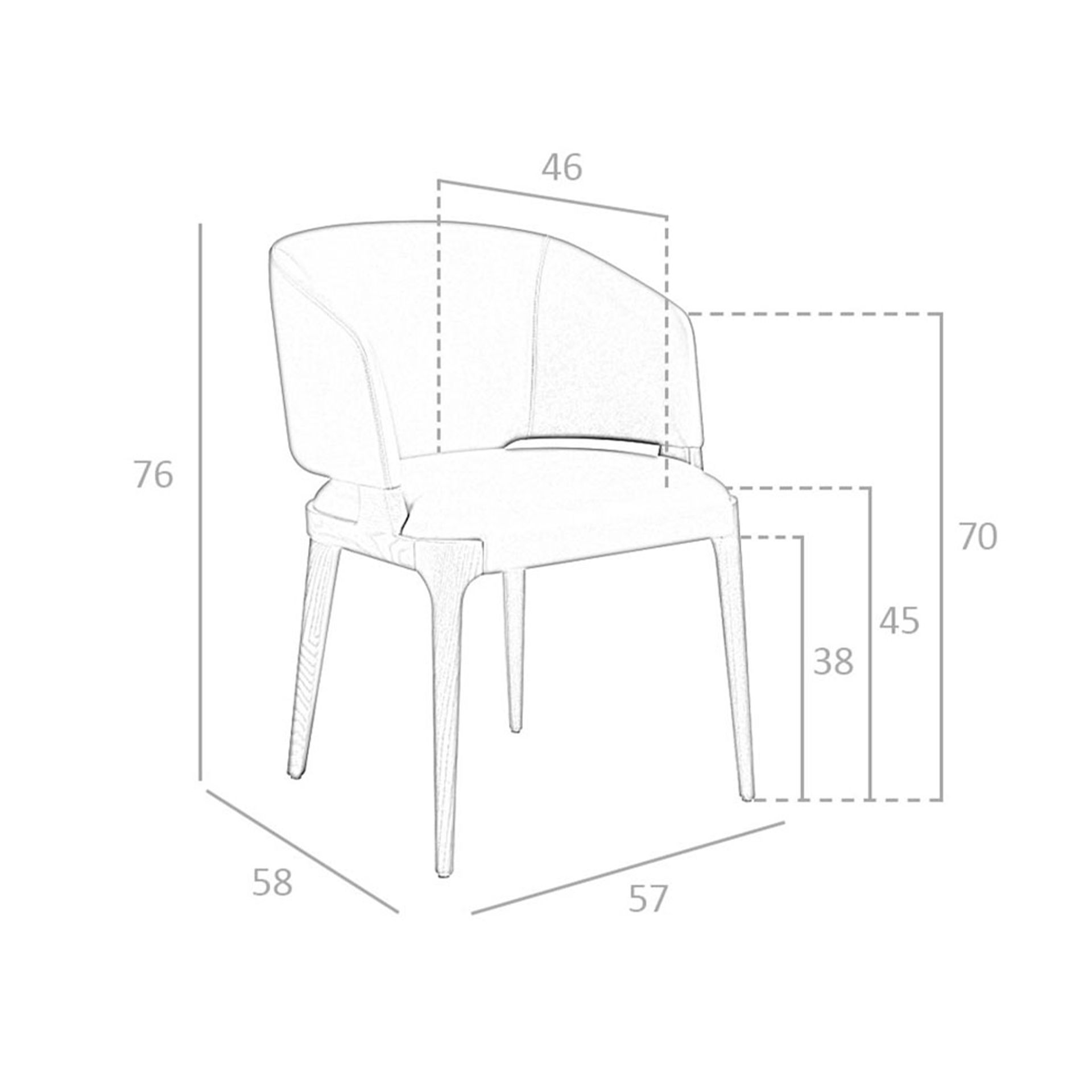Silla polipiel visón oscuro Silla polipiel visón oscuro