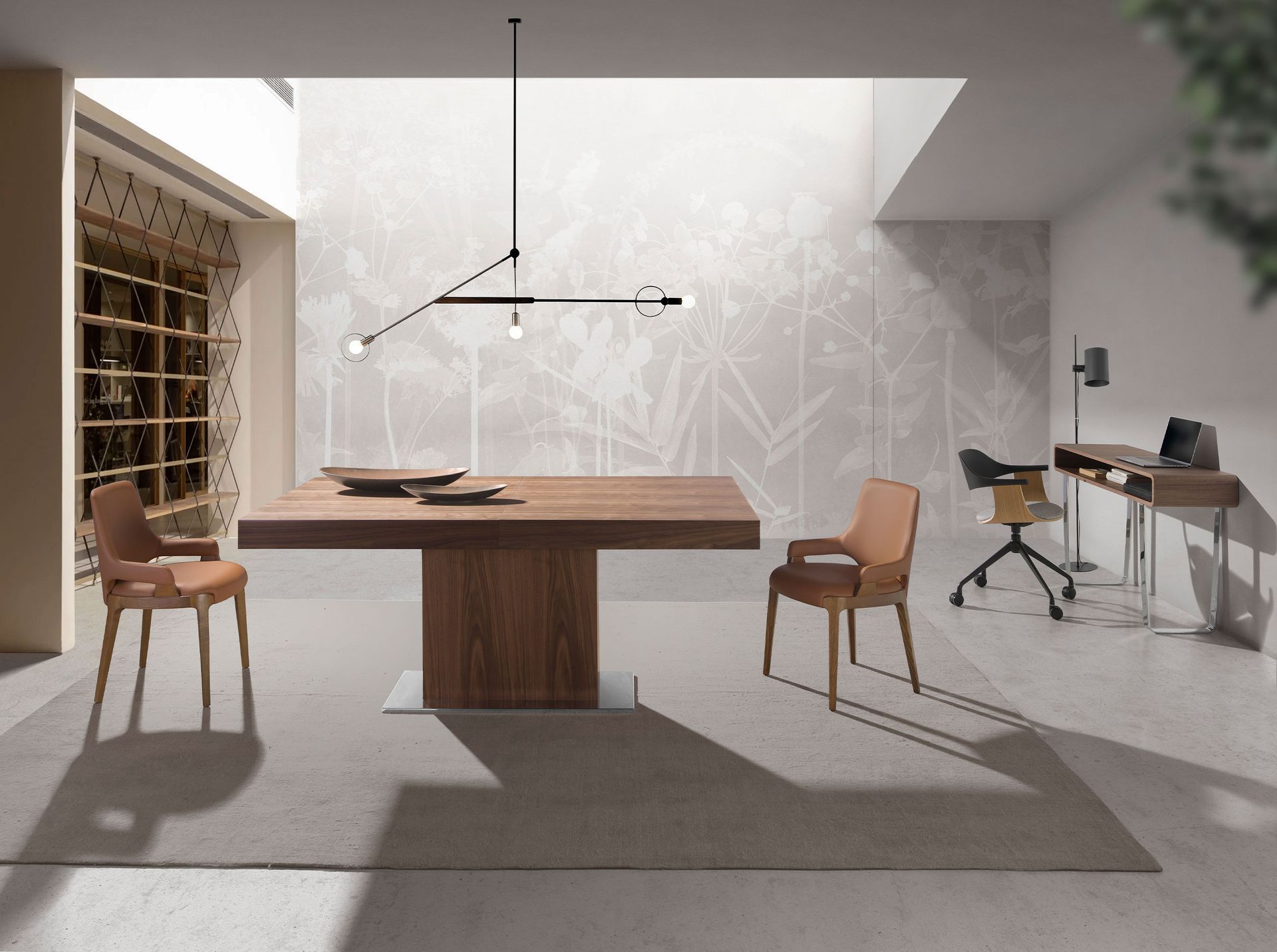 Silla oficina giratoria tela gris claro y pvc negro Silla oficina giratoria tela gris claro y pvc negro