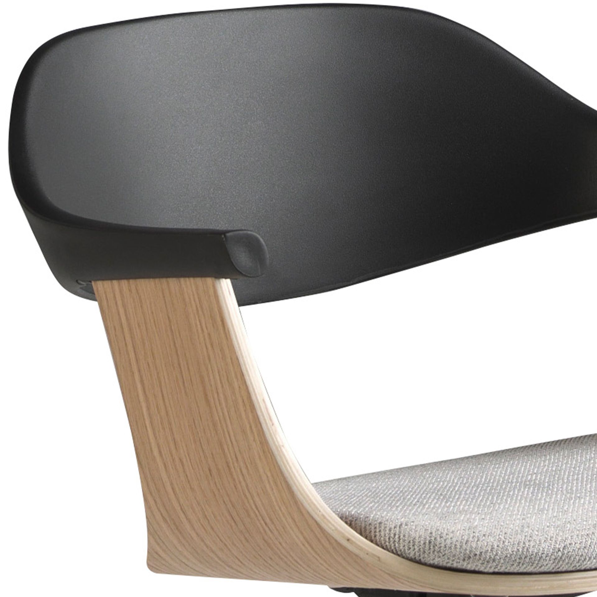 Silla oficina giratoria tela gris claro y pvc negro Silla oficina giratoria tela gris claro y pvc negro