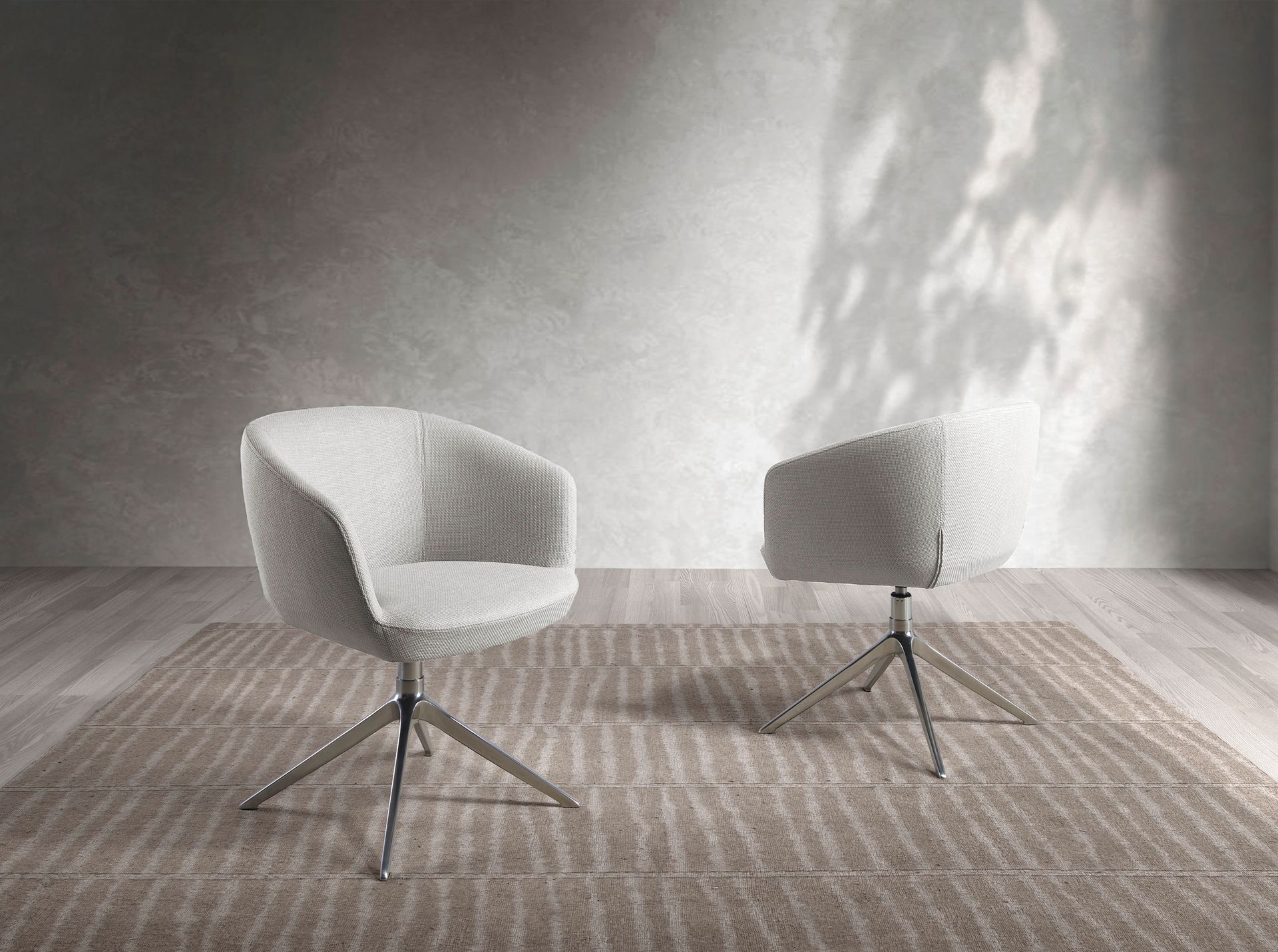 Silla giratoria tela gris claro Silla giratoria tela gris claro