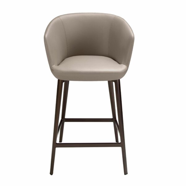 Taburete polipiel gris taupe