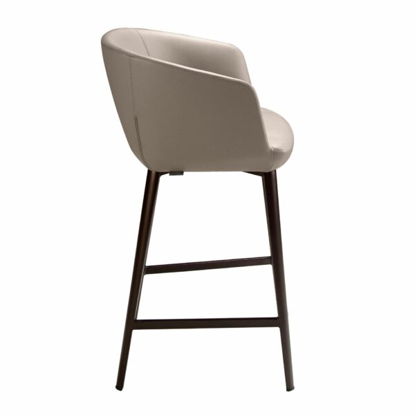 Taburete polipiel gris taupe