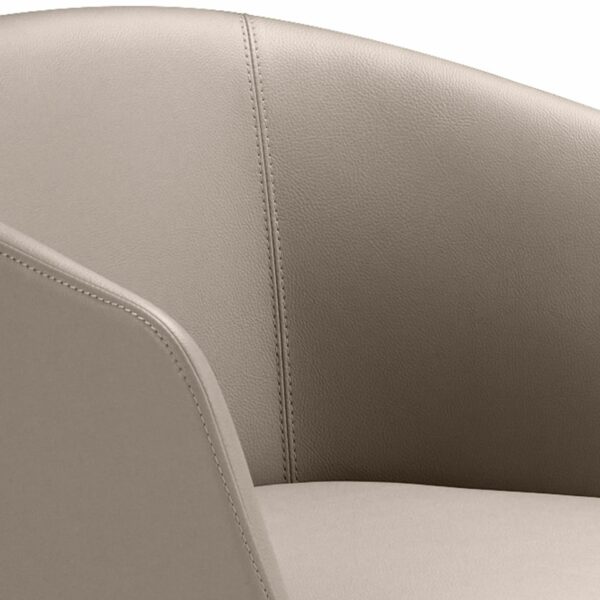Taburete polipiel gris taupe