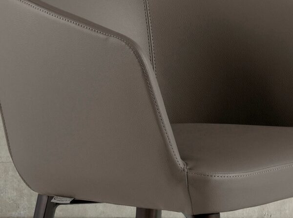 Taburete polipiel gris taupe
