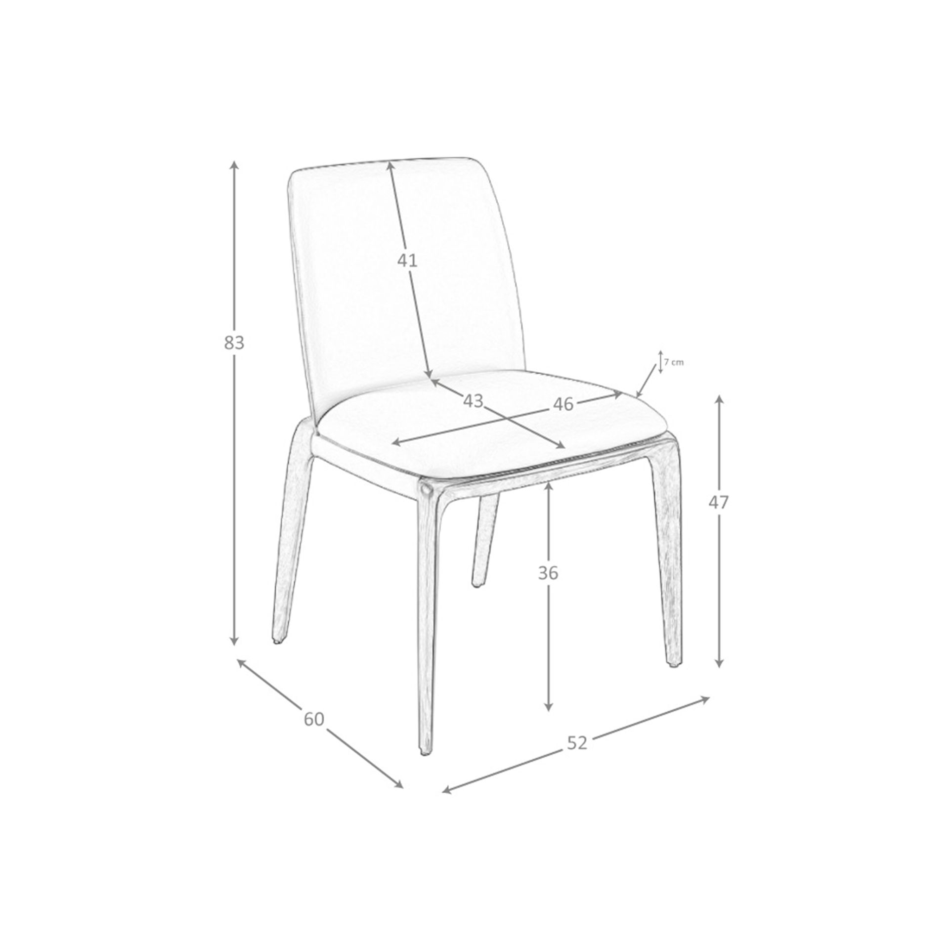 Silla polipiel marrón Silla polipiel marrón