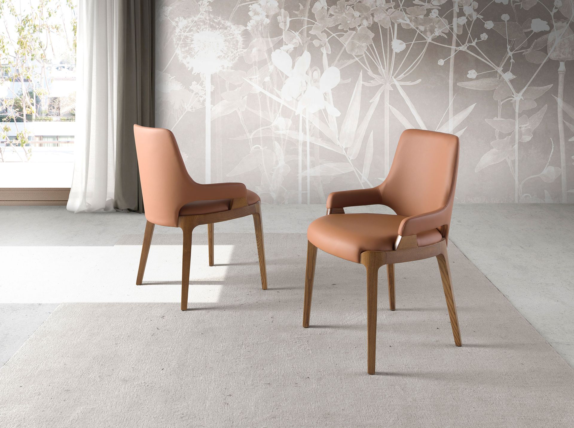 Silla polipiel marrón Silla polipiel marrón