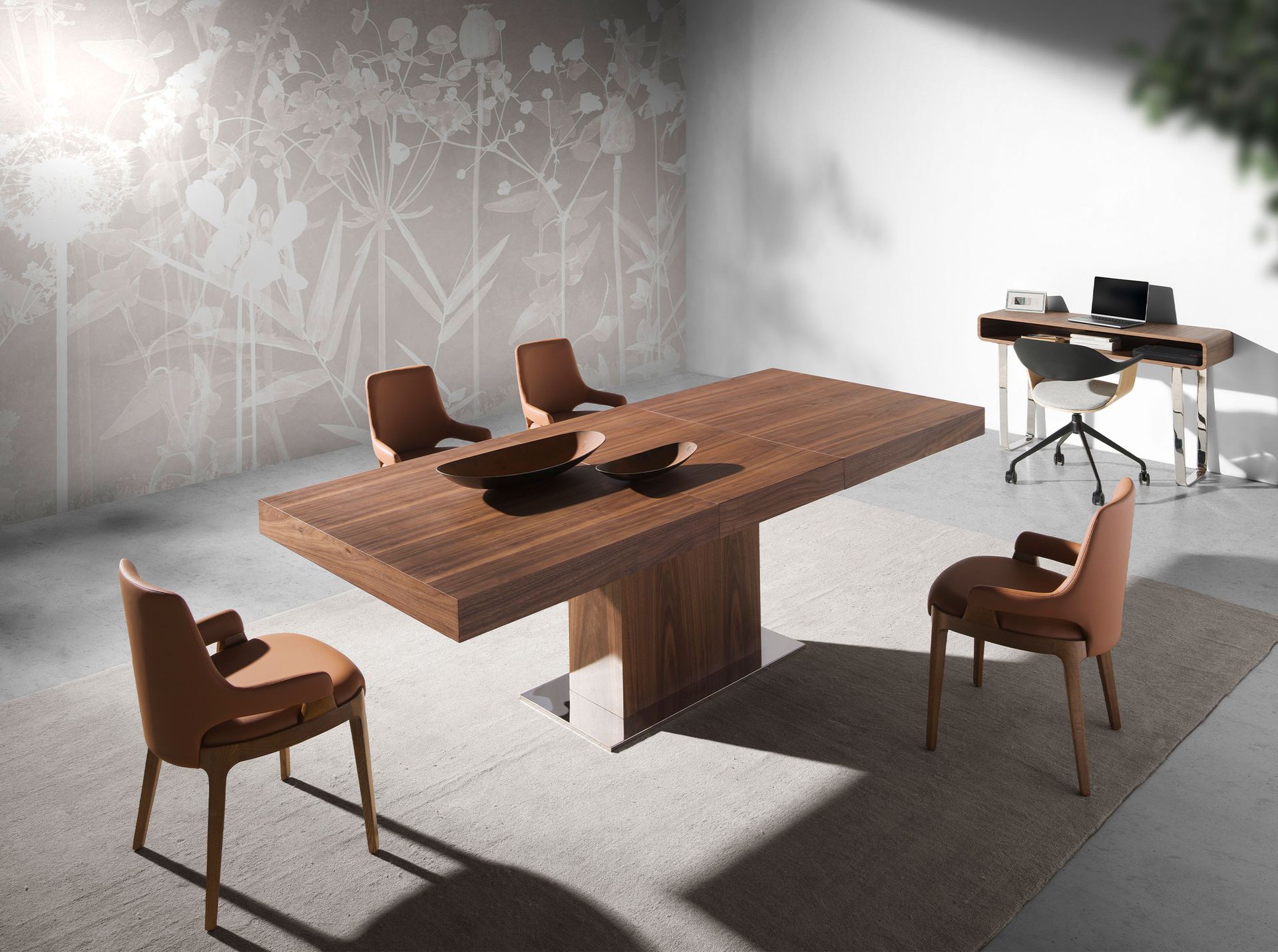 Silla polipiel marrón Silla polipiel marrón