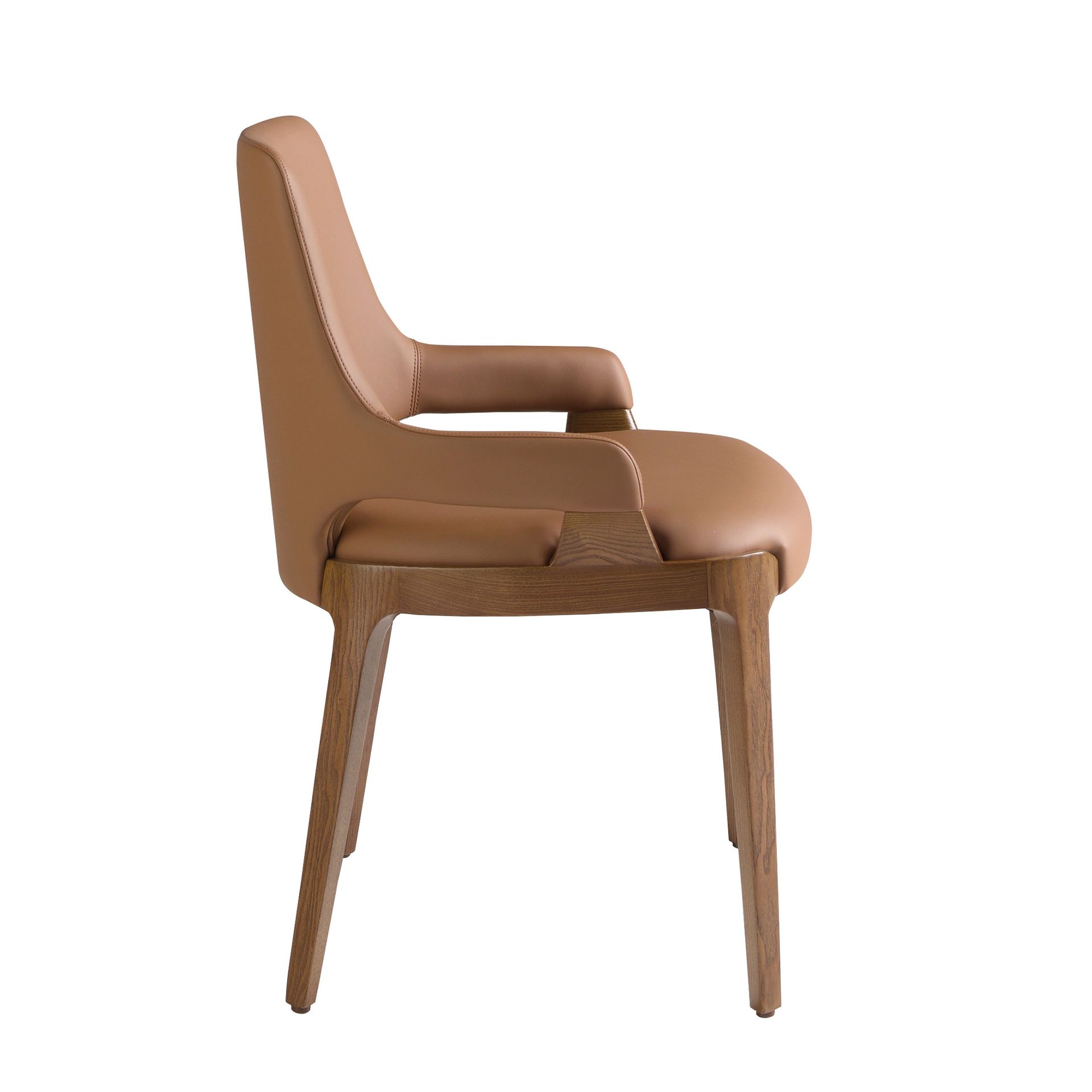 Silla polipiel marrón Silla polipiel marrón