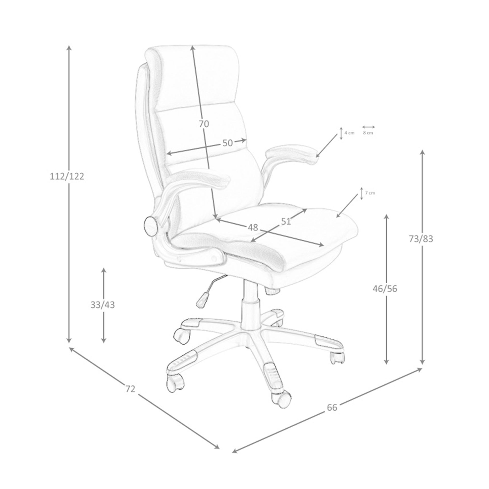 Silla oficina giratoria polipiel marrón Silla oficina giratoria polipiel marrón