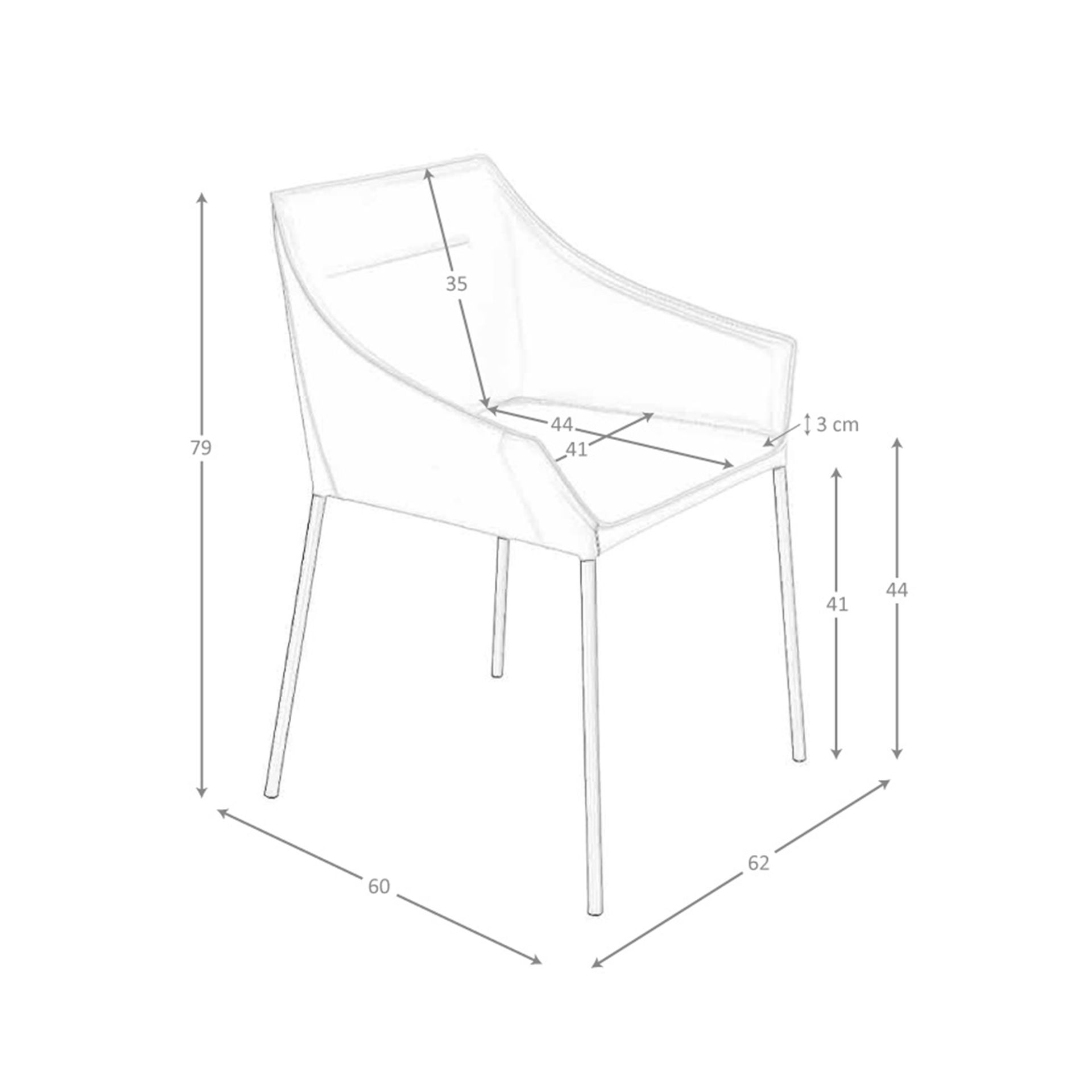 Silla polipiel marrón Silla polipiel marrón