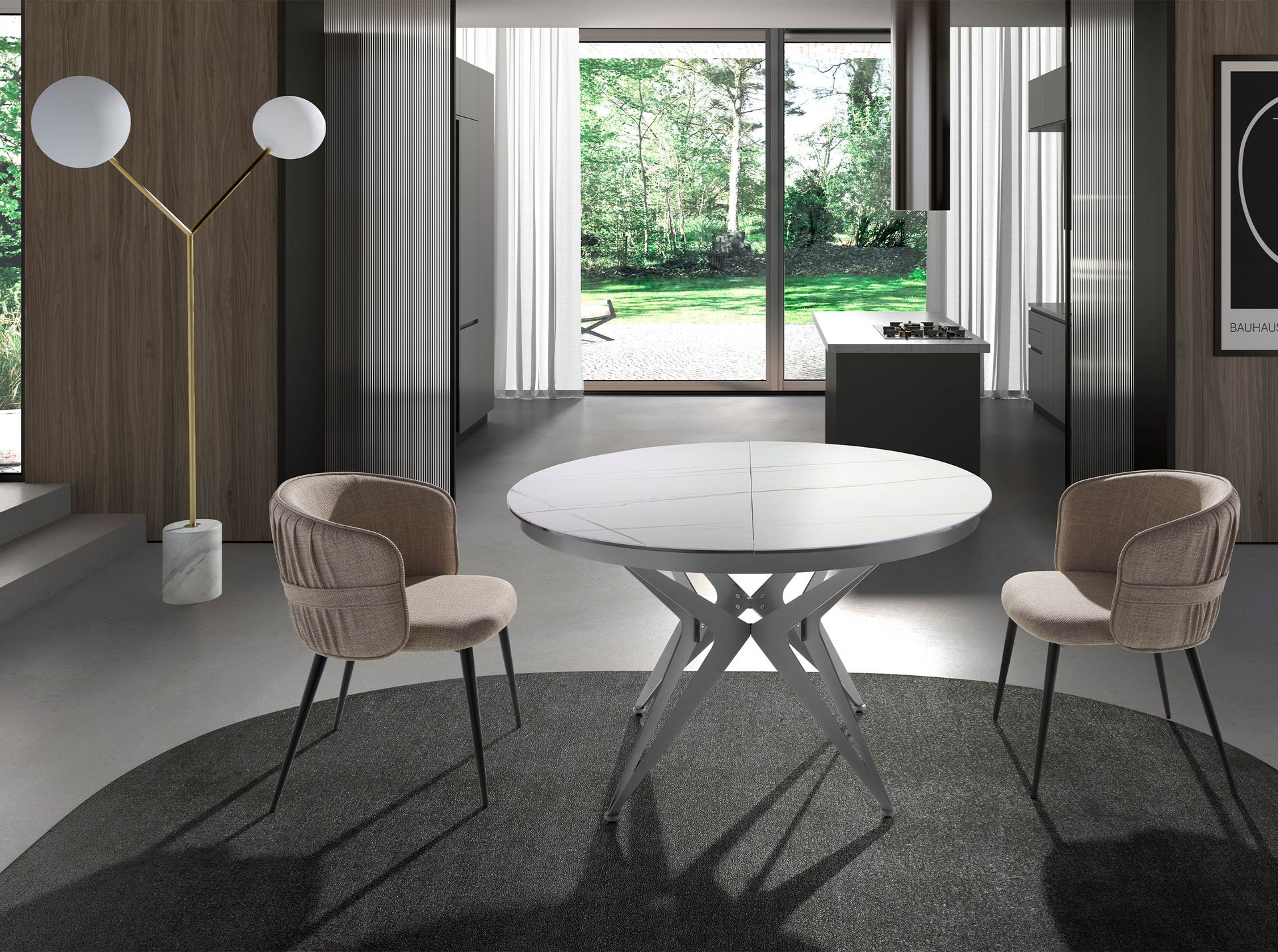 Silla tela marrón Silla tela marrón