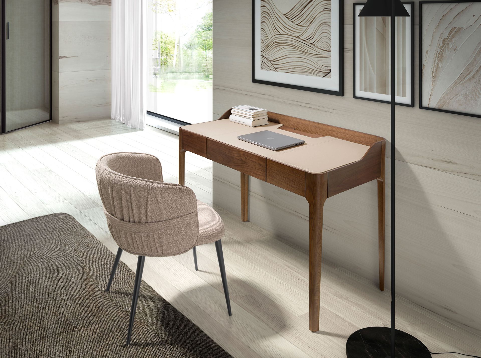 Silla tela marrón Silla tela marrón